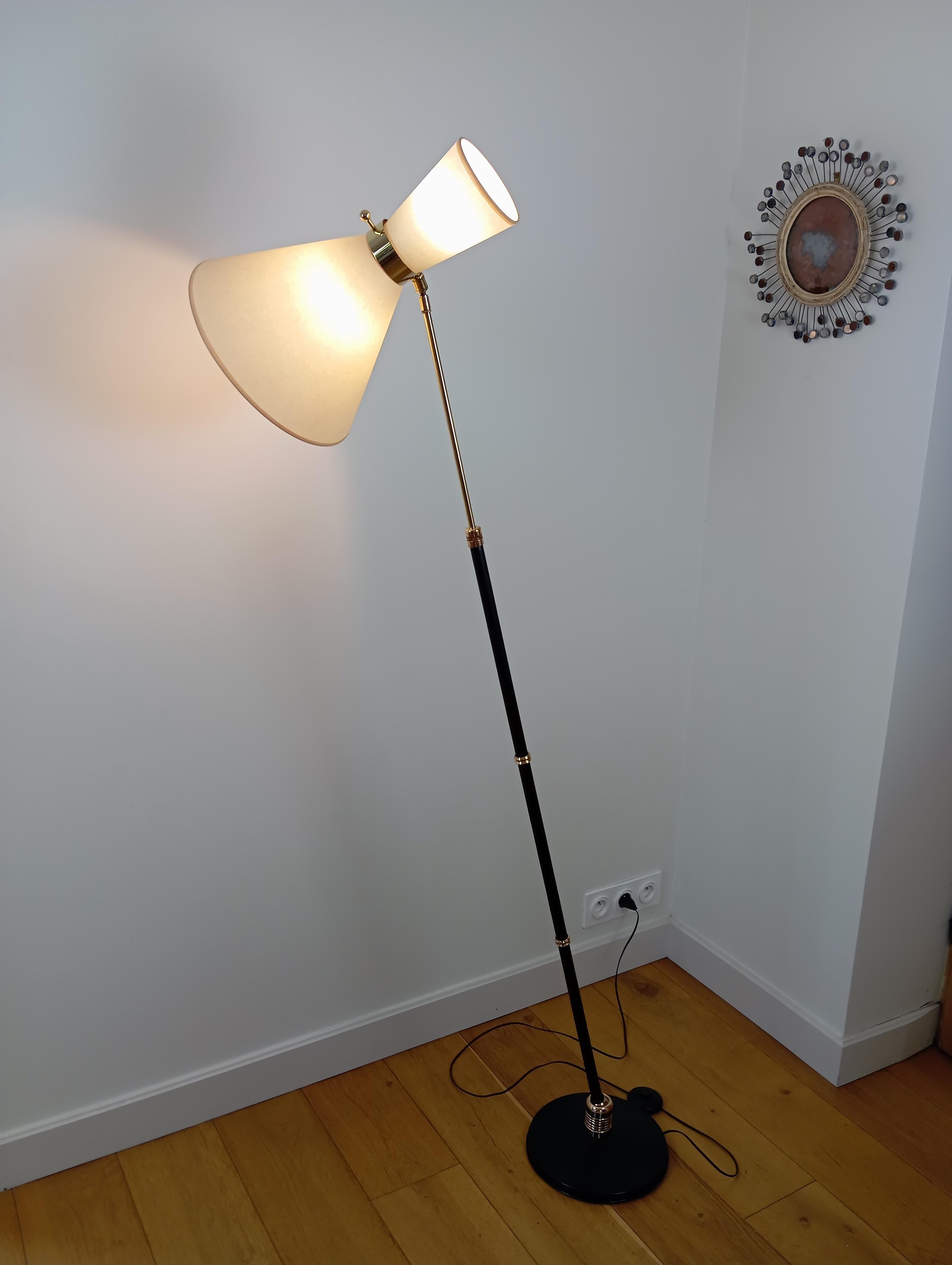 Maison Monix articulated floor lamp, circa 1950 For Sale 8