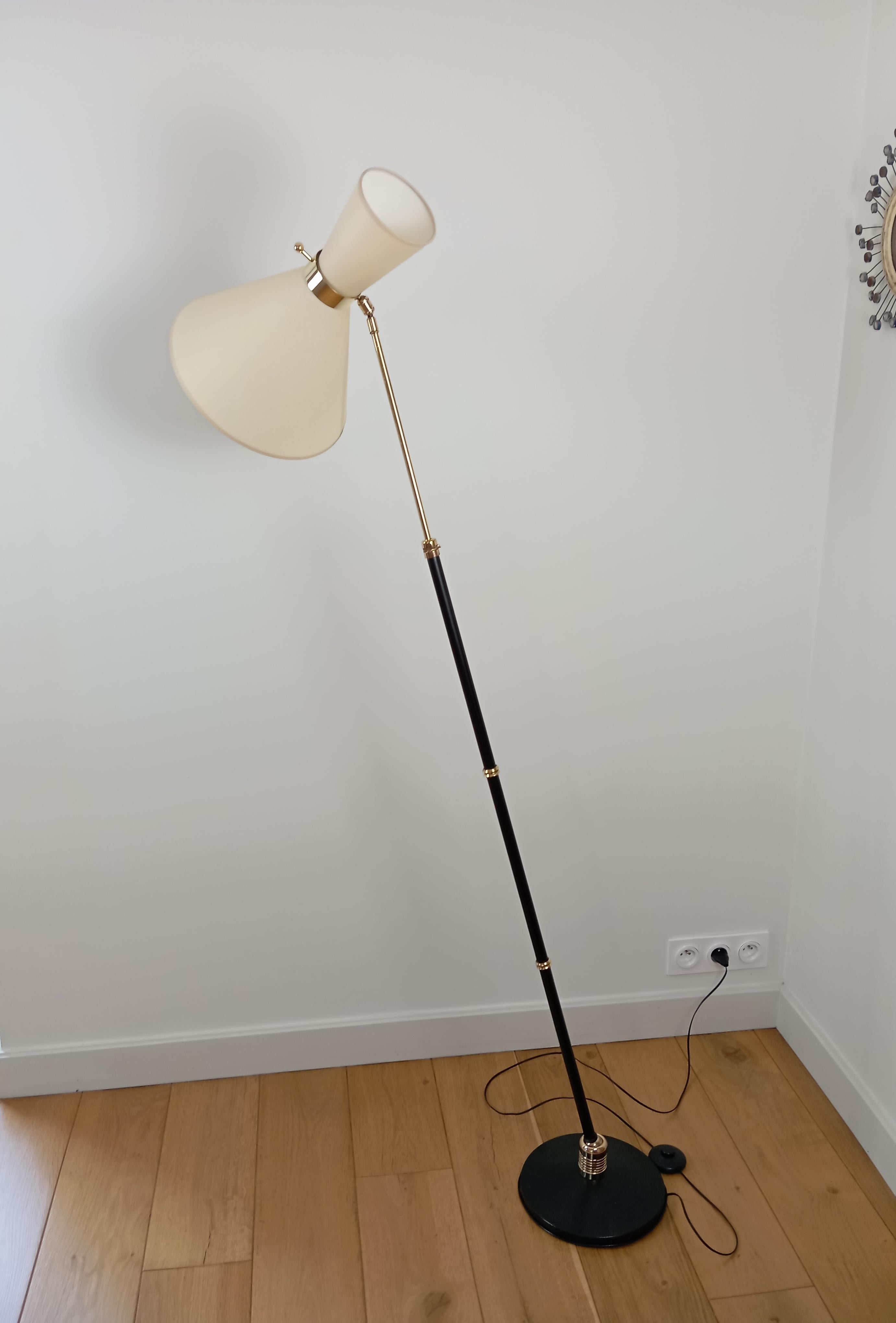 Maison Monix articulated floor lamp, circa 1950 For Sale 9