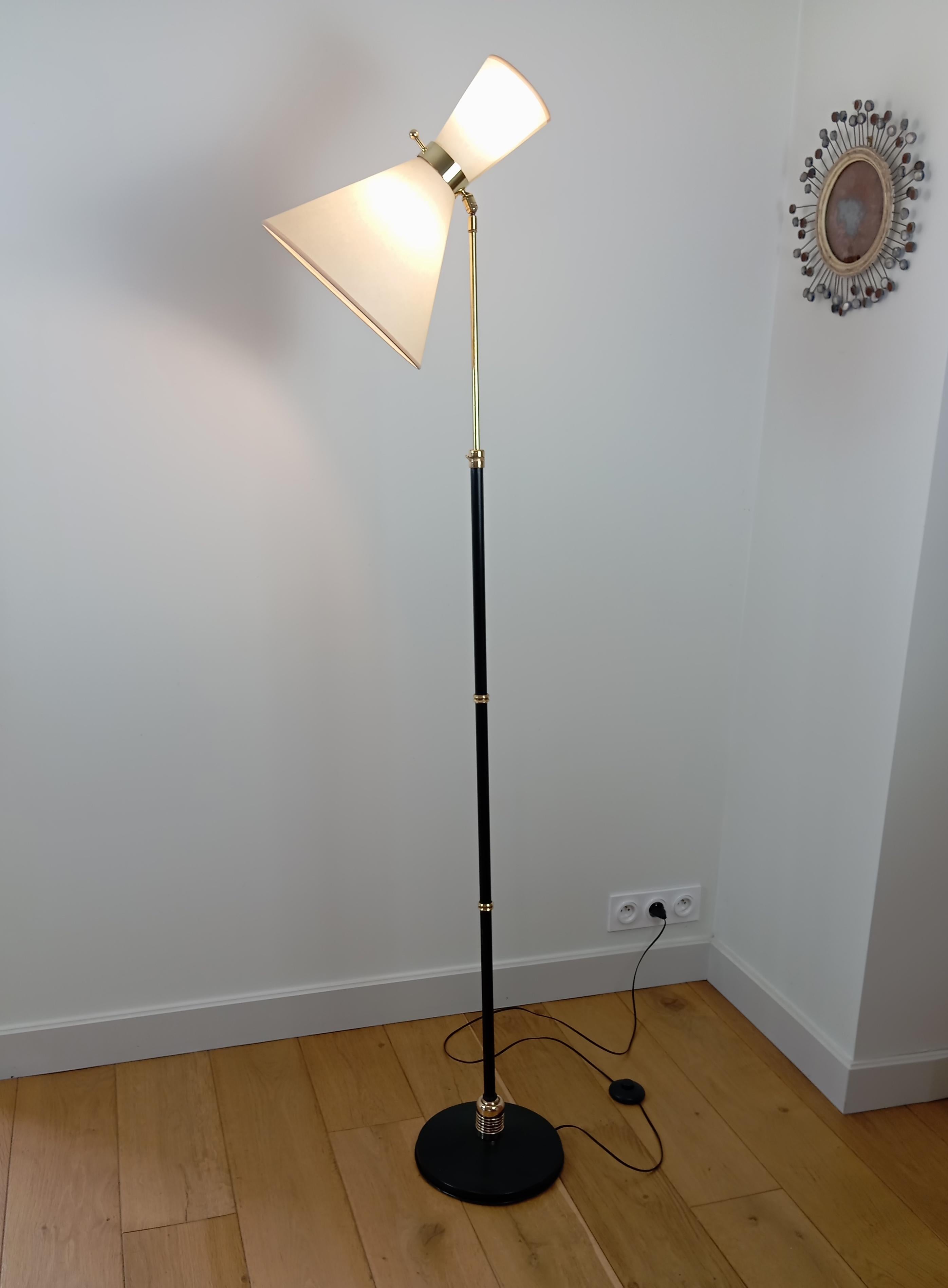 Maison Monix articulated floor lamp, circa 1950 For Sale 10