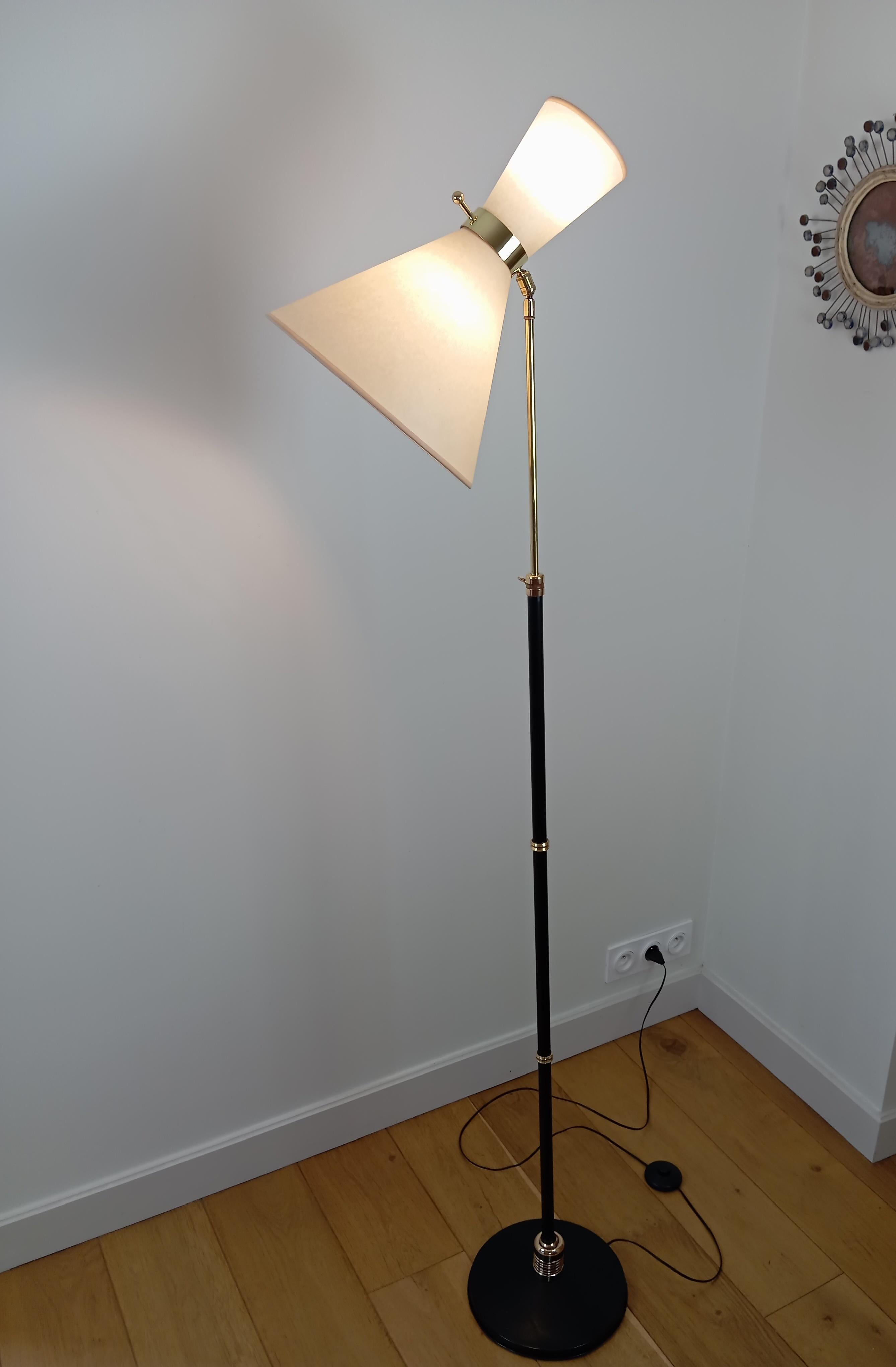 Maison Monix articulated floor lamp, circa 1950 For Sale 11