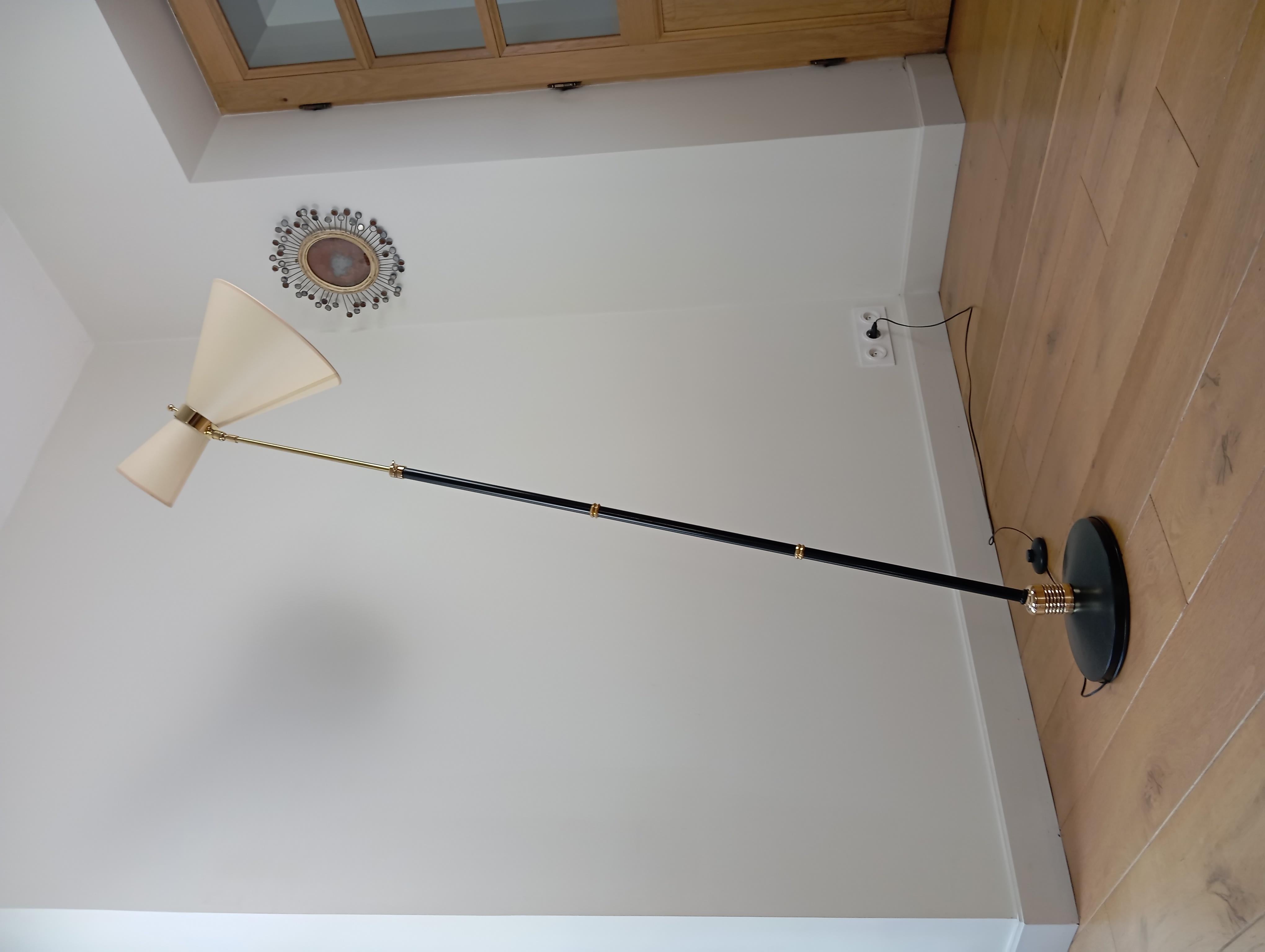 Maison Monix articulated floor lamp, circa 1950 For Sale 13