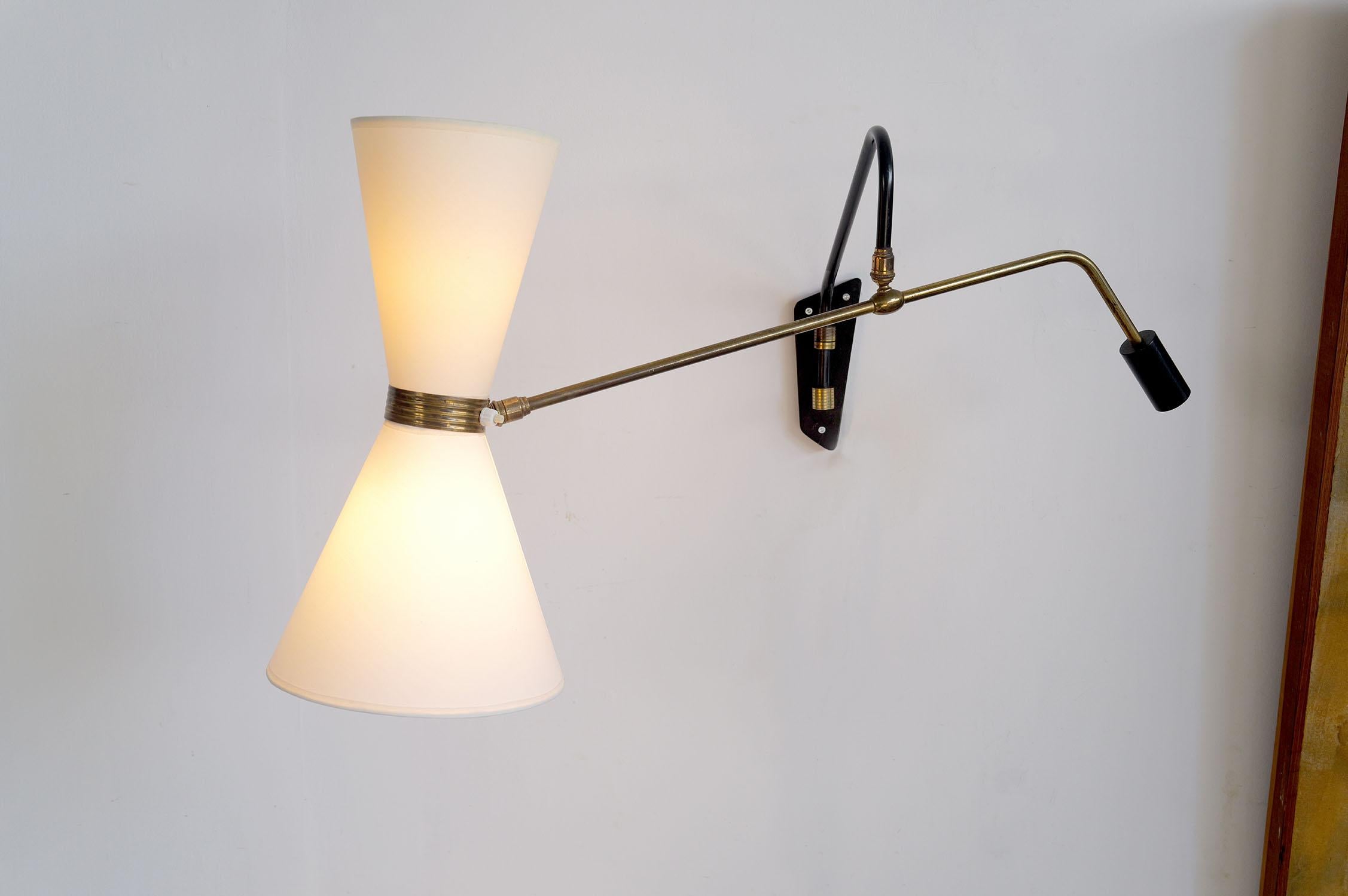 Maison Monix, Lampada da parete Diabolo con pendolo, Francia 1960 in vendita 2