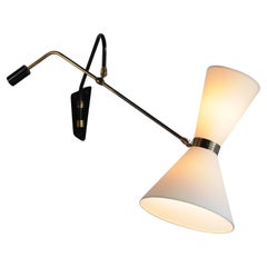 Maison Monix, Lampada da parete Diabolo con pendolo, Francia 1960