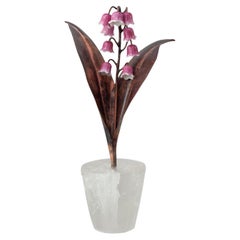 Samuel Mazy x Maison Nurita Rosa glasierte Porzellan-Skulptur Lily of the Valley