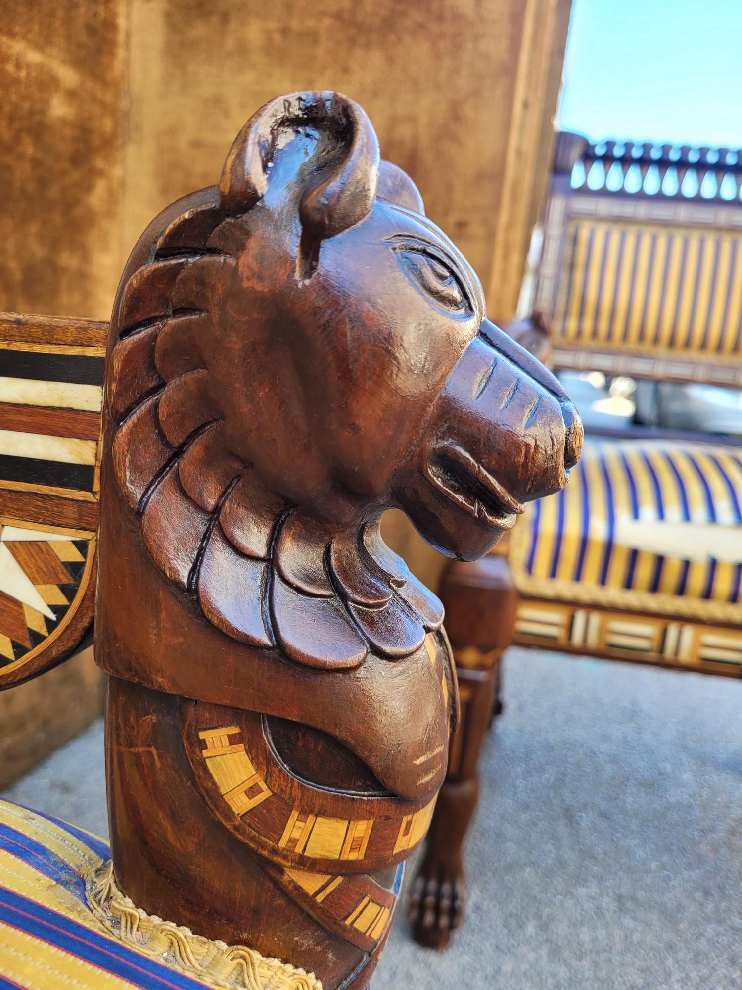 Maison Parvis, Rare Salon Egyptomania, Late 19th Early 20th Century For Sale 7
