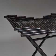 Maison PERET et VIBERT (att.à) deux chaises et une table pliante circa 1900