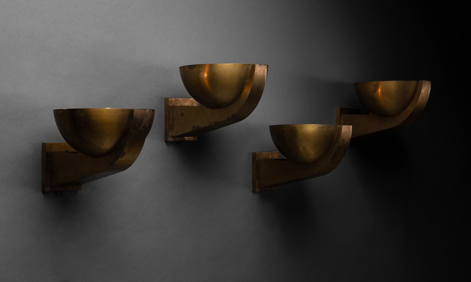 French Maison Perzel Wall Lights, France, circa 1950