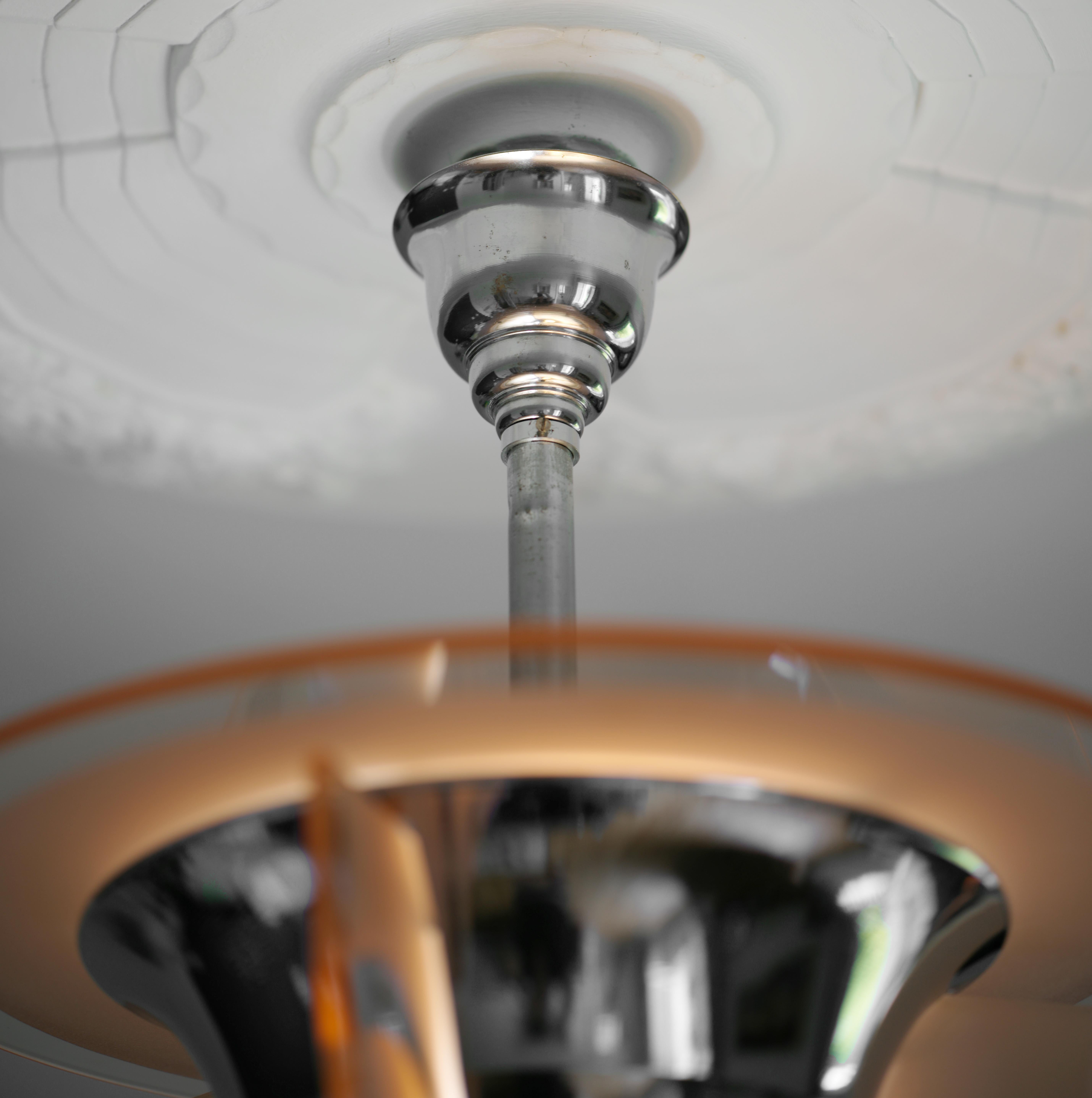 Lustre Art Déco moderniste français Maison Petitot, 1920 en vente 5