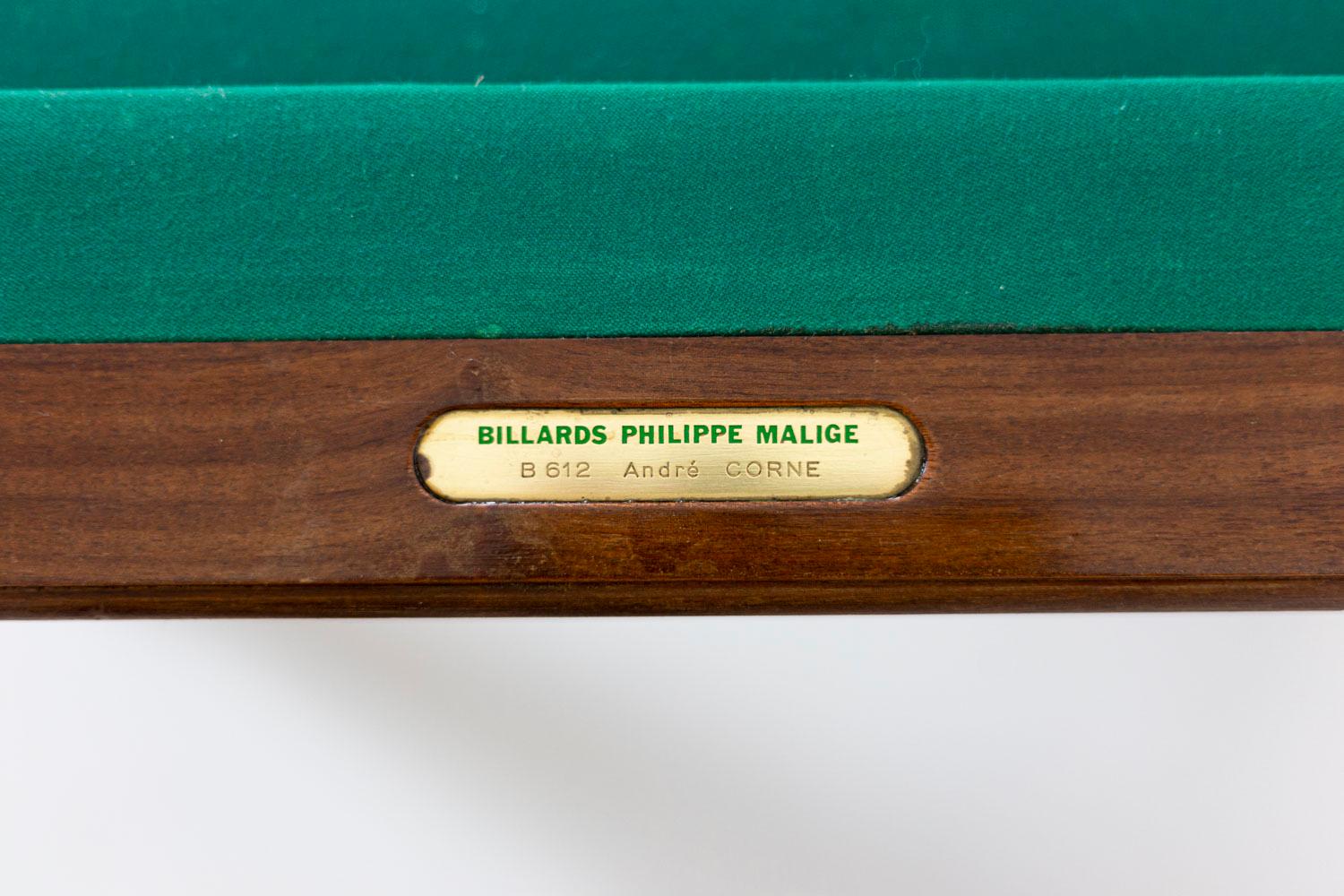 Maison Philippe Malige, Louis-Philippe Style French Billiard Table, 1950s 1