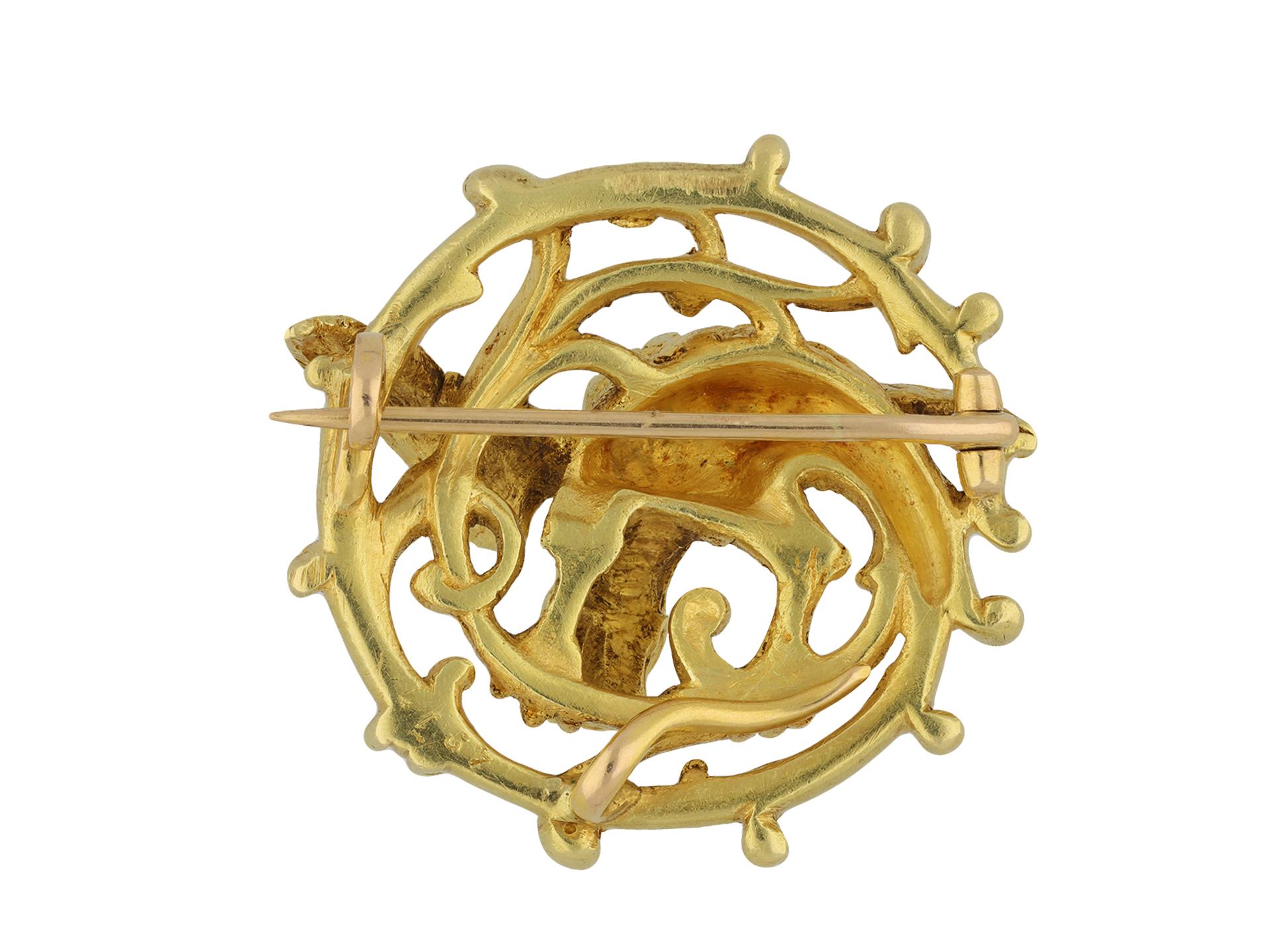 Maison Plisson Et Hartz Chimera Brooch, French, circa 1900 In Good Condition For Sale In London, GB