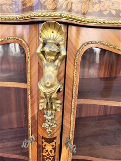 Maison Pretot, Sideboard in Marquetry and Bronze, Napoleon III, Xixth Centurywoo
