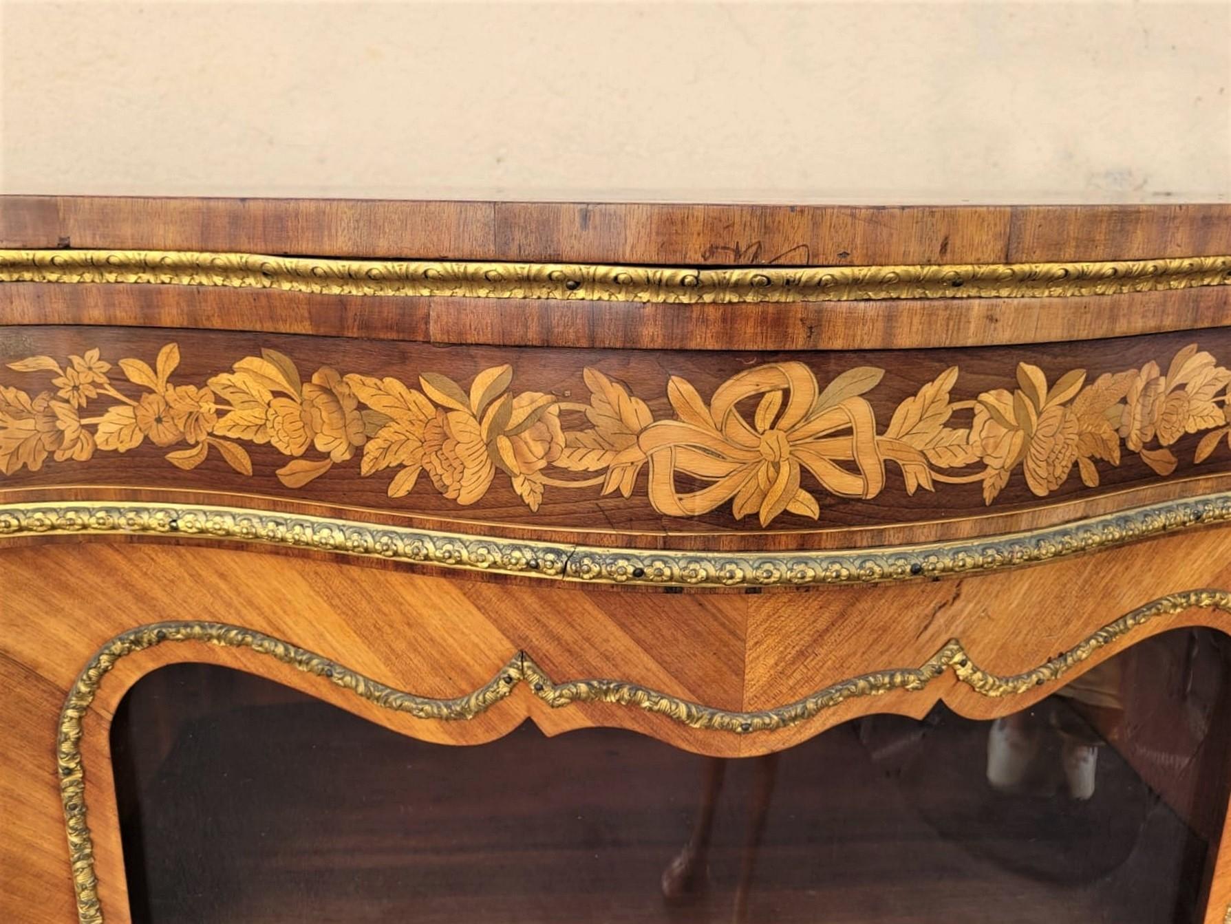 Maison Pretot, Sideboard in Marquetry and Bronze, Napoleon III, Xixth Centurywoo For Sale 4