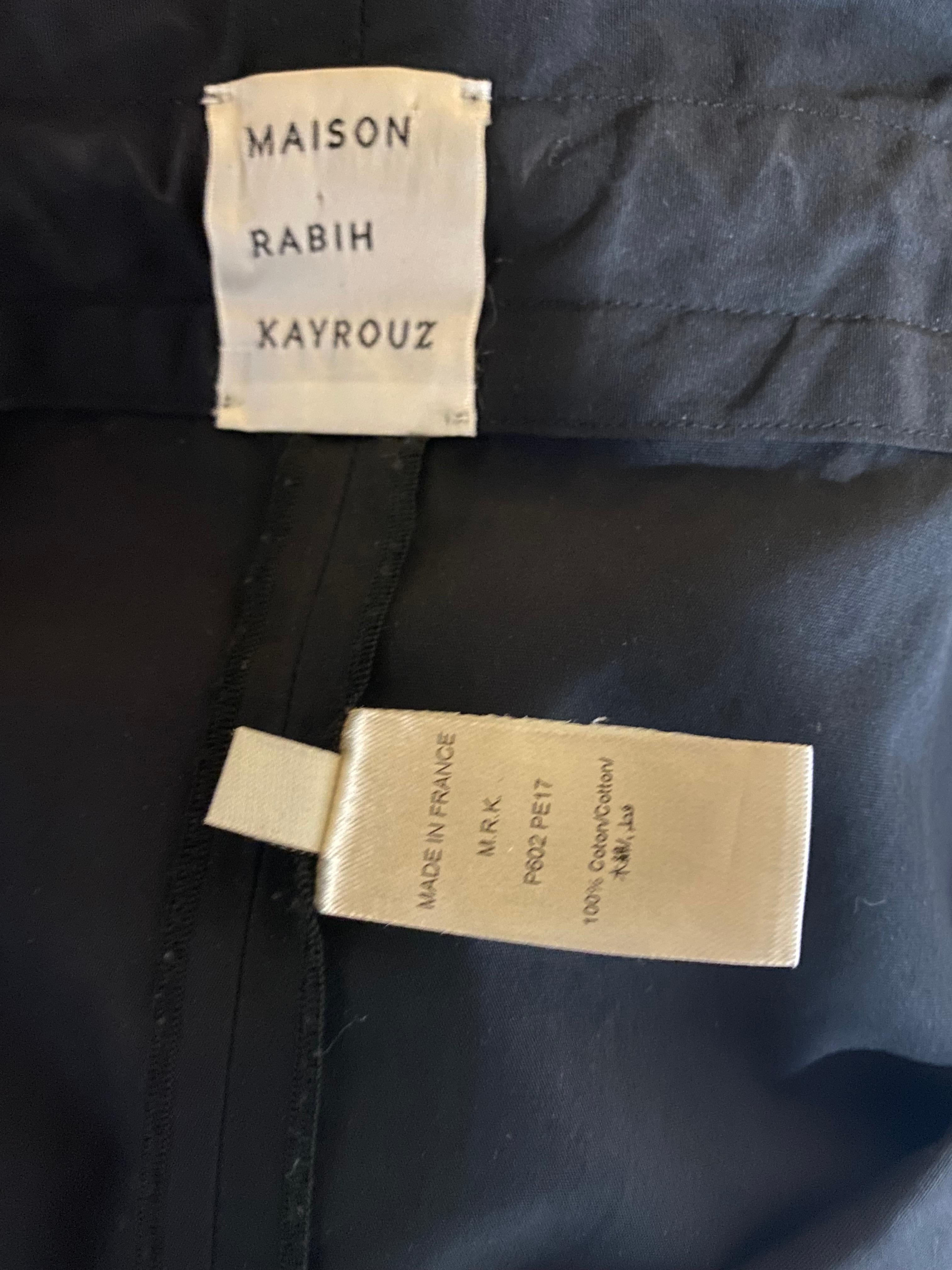 Maison Rabih Kayrouz Black Pants, Size 38 In Excellent Condition For Sale In Beverly Hills, CA