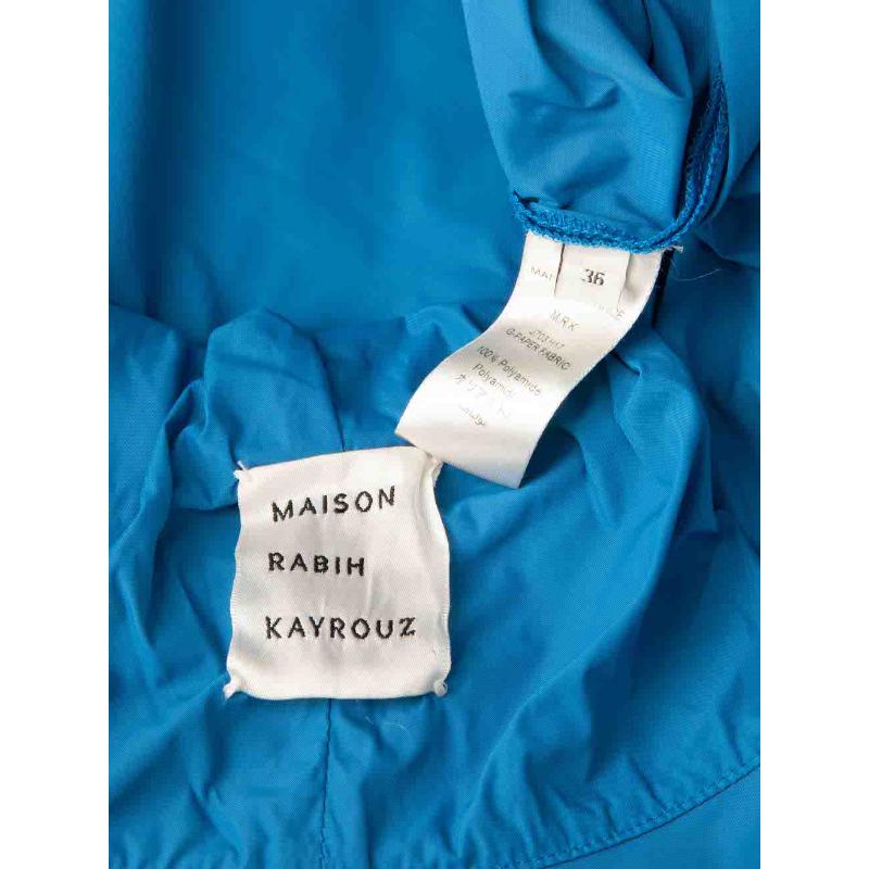 Women's Maison Rabih Kayrouz Blue Midi Full Skirt Size S For Sale