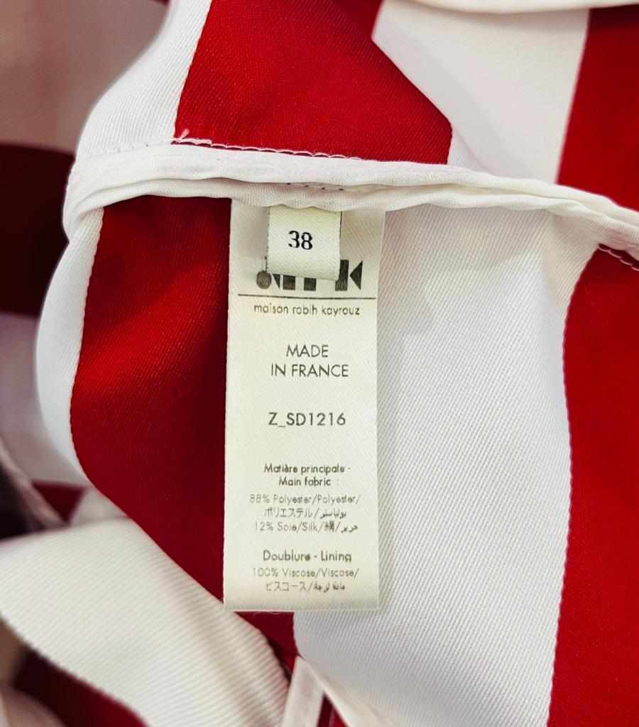 Maison Rabih Kayrouz Striped Silk Blend Tulip Dress For Sale 1
