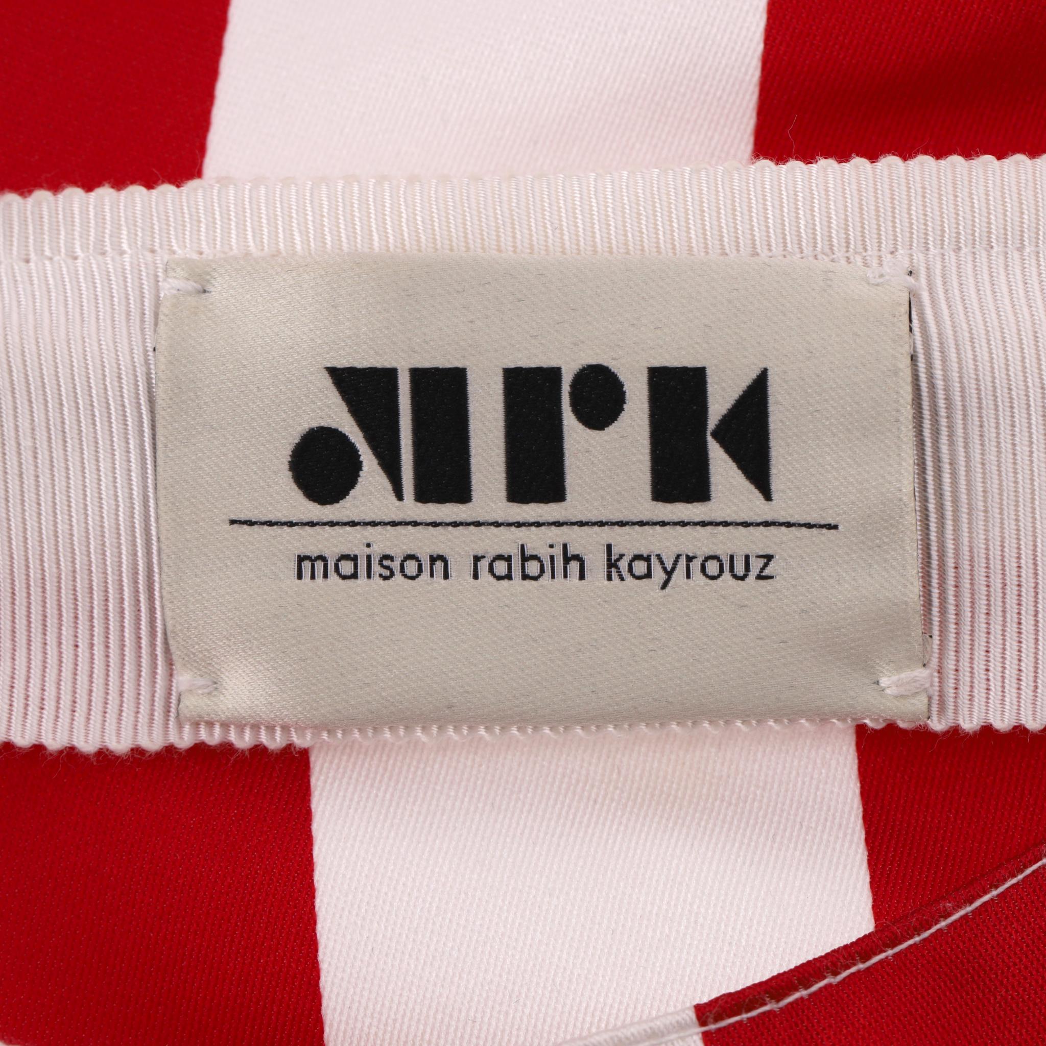 Maison Rabih Kayrouz Robe tulipe rayée en soie mélangée en vente 2