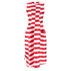 Maison Rabih Kayrouz Robe tulipe rayée en soie mélangée