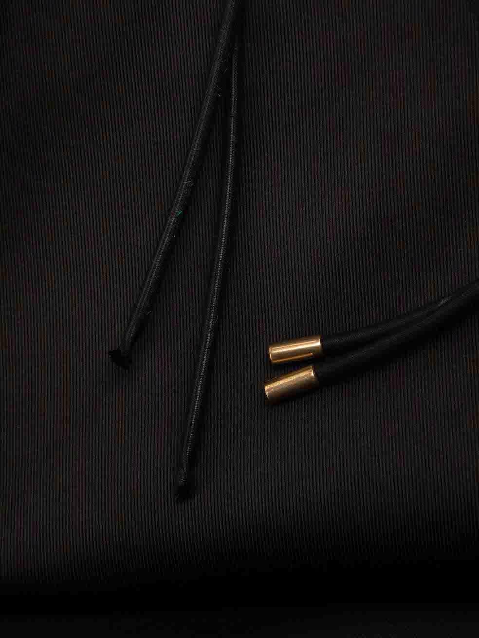 Maison Rabih Keyrouz Women's Black Belted Long Cape For Sale 1