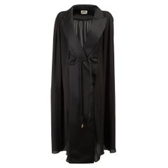 Maison Rabih Keyrouz Women's Black Belted Long Cape