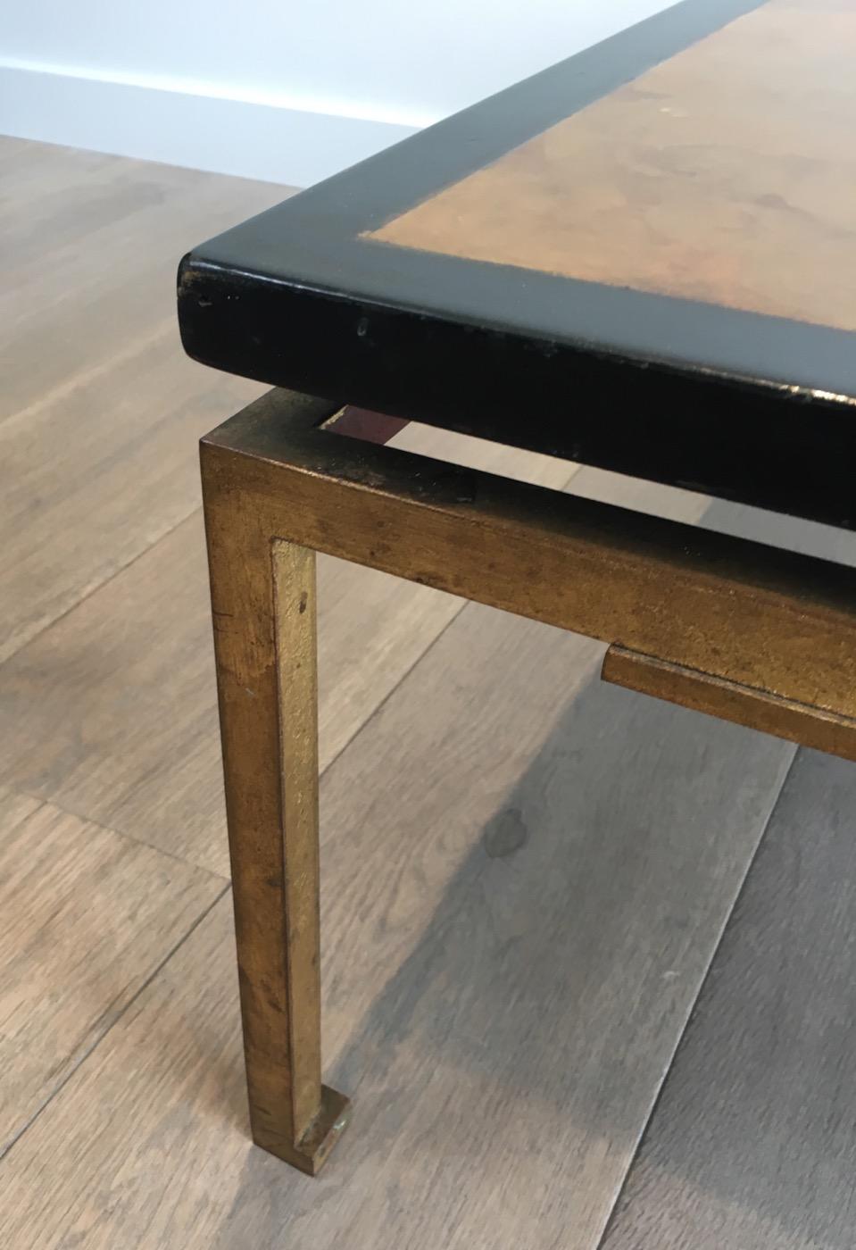 Maison Ramsay, Amazing Unique Coffee Table with Lacquered Top Showing Tibetans 2