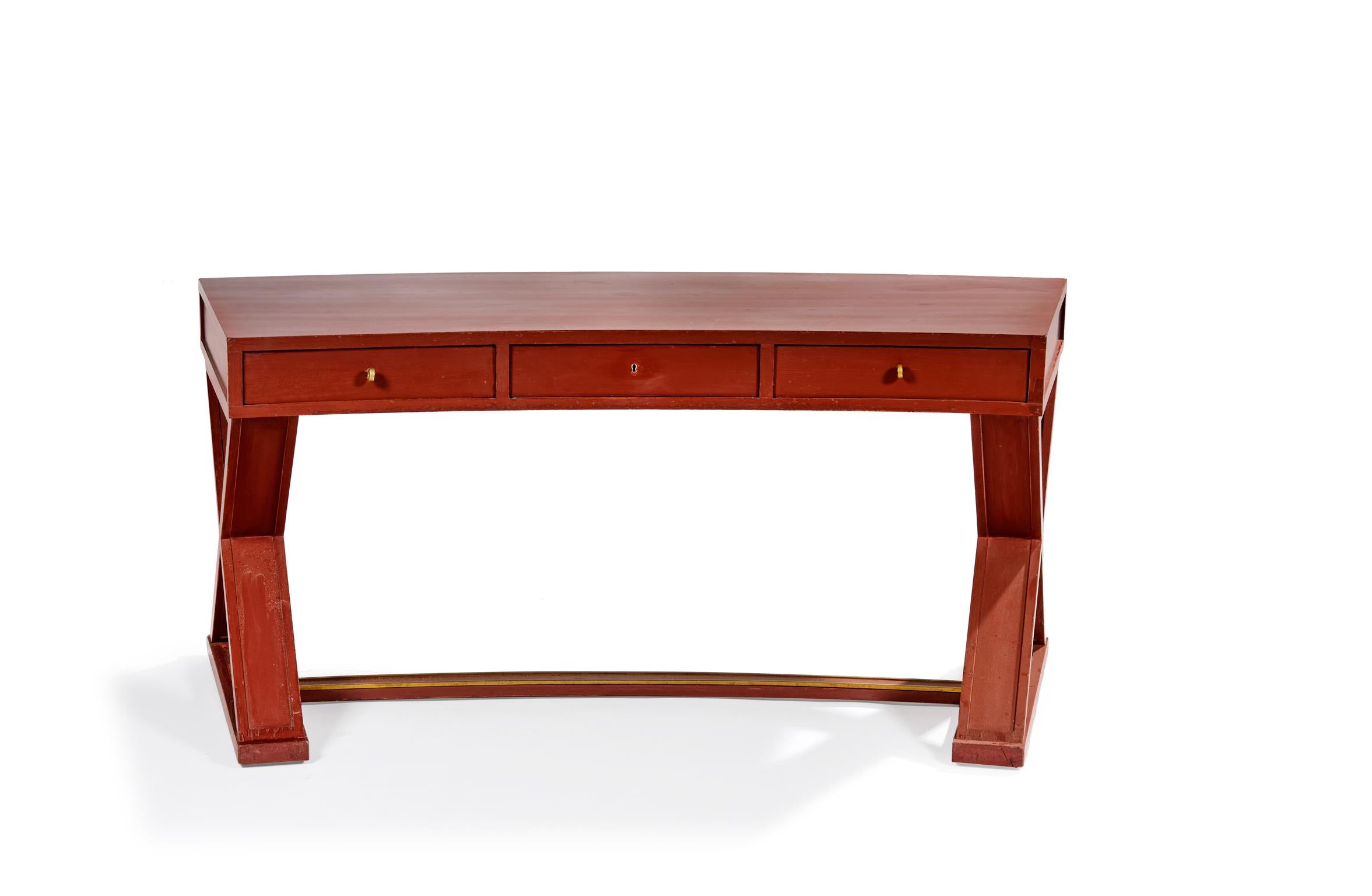 European Maison Ramsay attributed desk 1950 For Sale