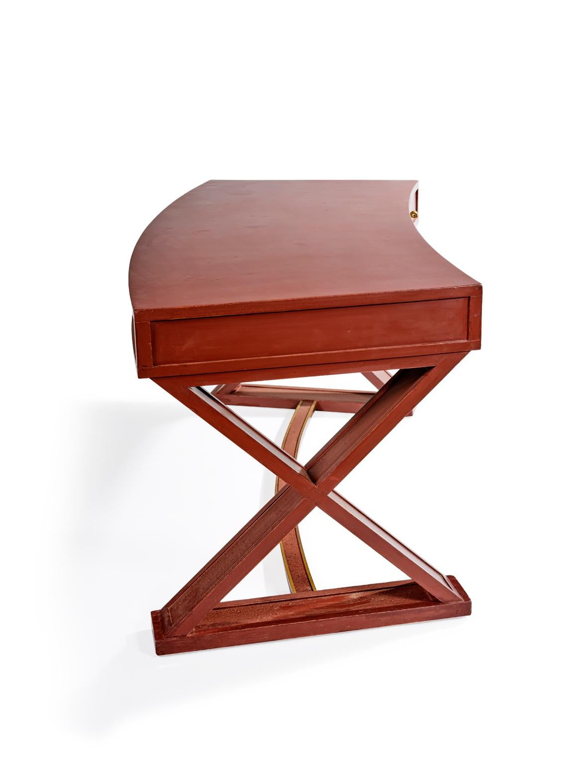 Brass Maison Ramsay attributed desk 1950 For Sale