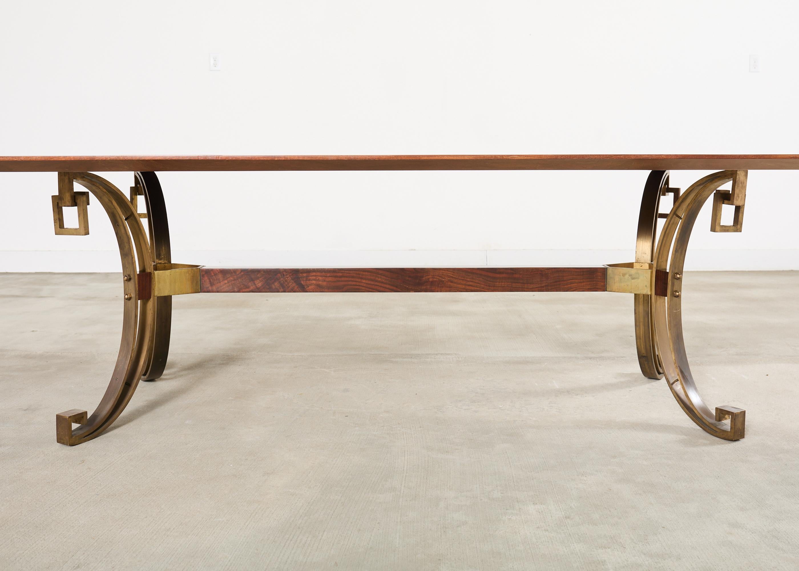 Maison Ramsay Attributed Neoclassical Bronze Dining Table 10 Ft en vente 8