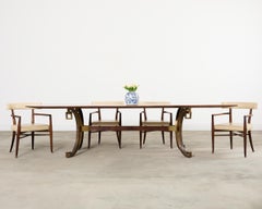 Maison Ramsay Neoclassical Style Bronze Dining Table 10 Ft