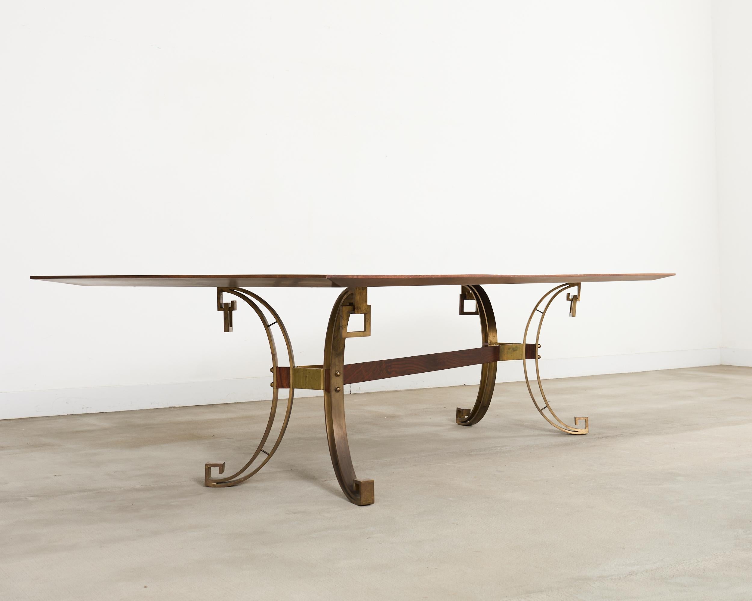 Fait main Maison Ramsay Attributed Neoclassical Bronze Dining Table 10 Ft en vente