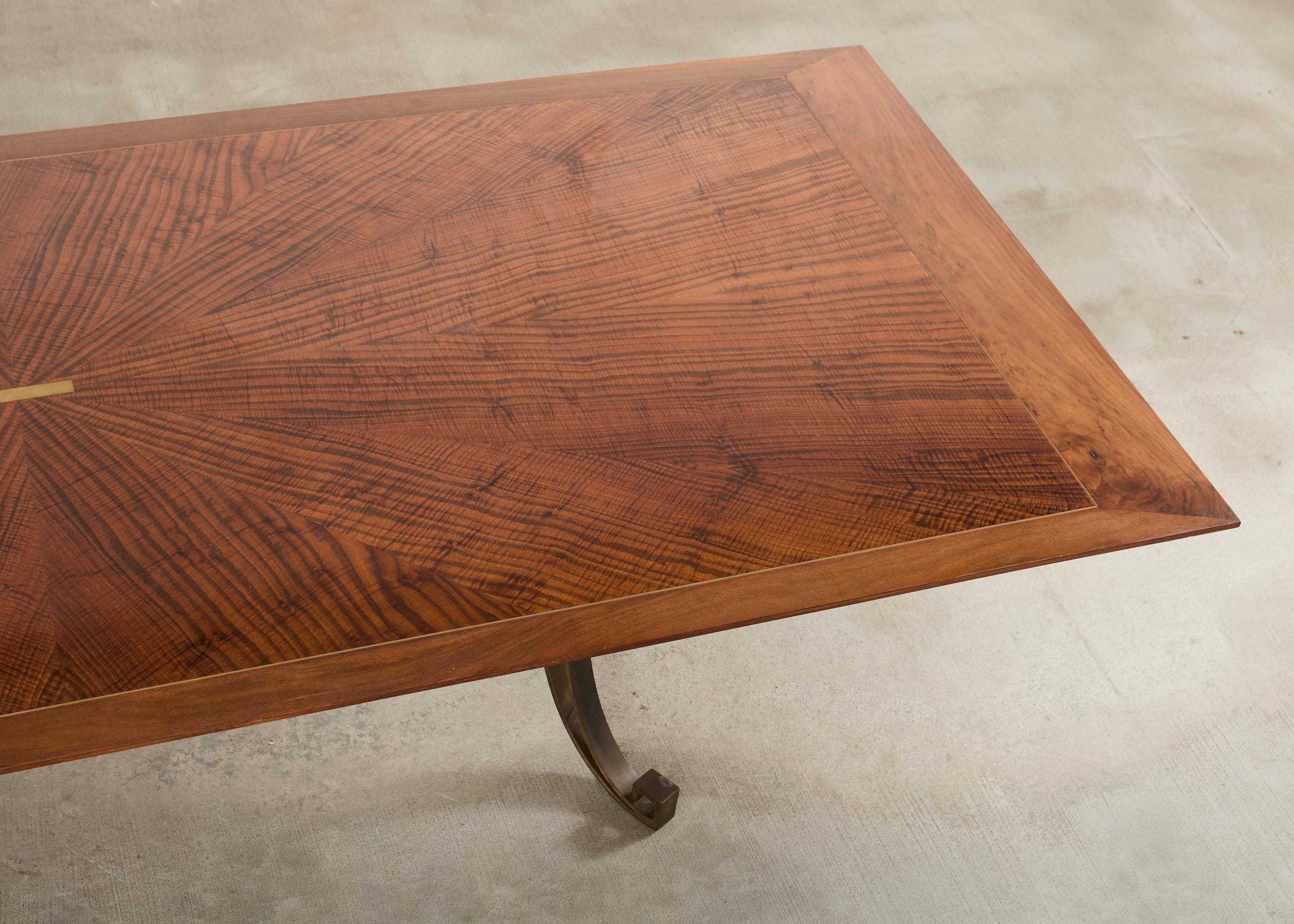 Laiton Maison Ramsay Attributed Neoclassical Bronze Dining Table 10 Ft en vente