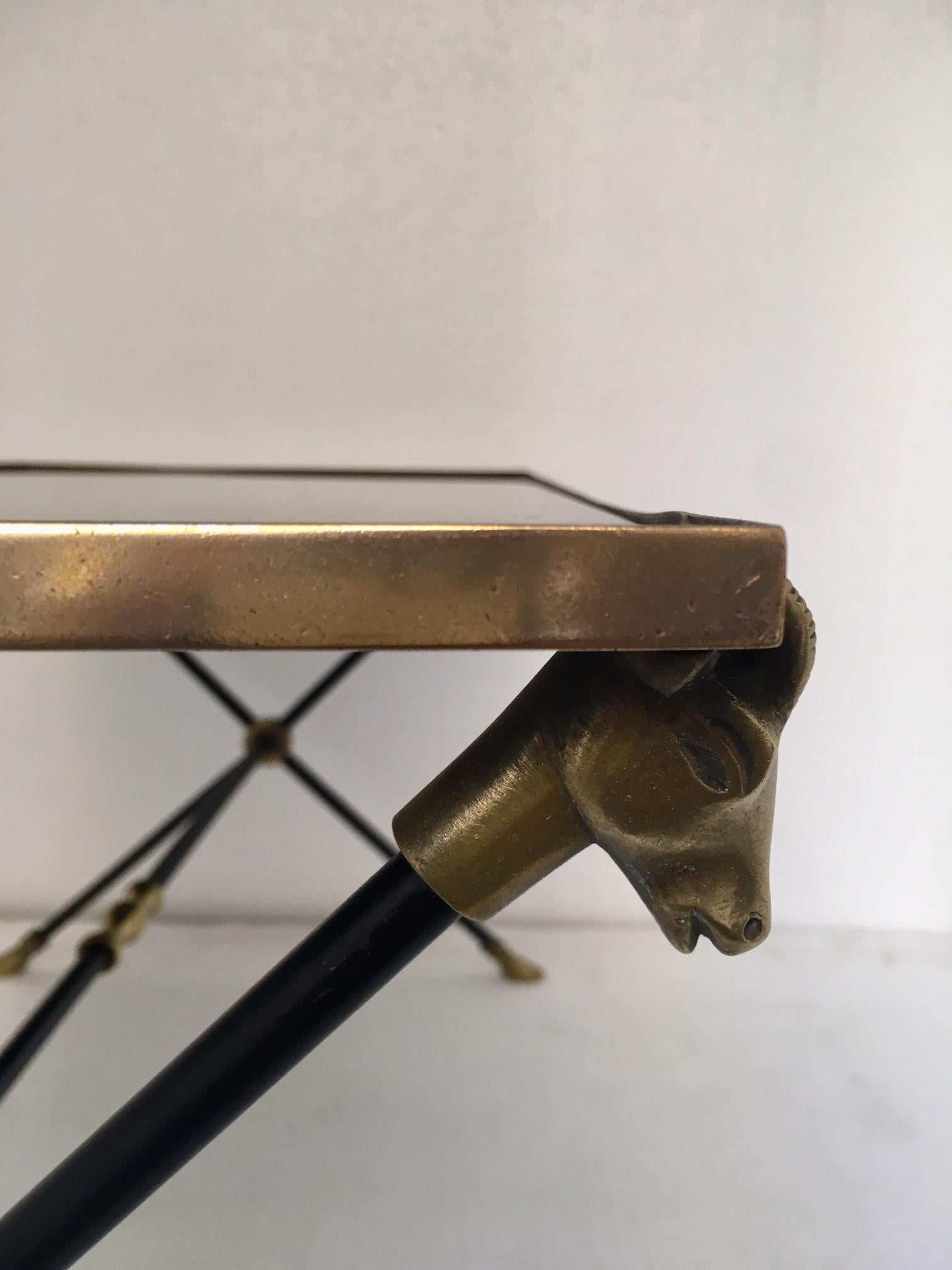 Mid Century Maison Ramsay Brass Cocktail  or Coffee Table 2