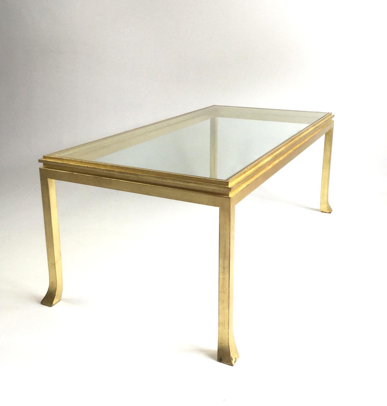 Maison Ramsay French Gilded Coffee Table Designed by Henri Pouenat, 1960s In Good Condition In London, GB