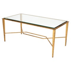Maison Ramsay Gilded Iron and Glass Coffee Table