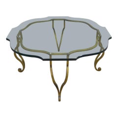 Maison Ramsay Coffee Table Gilt Iron and Glass