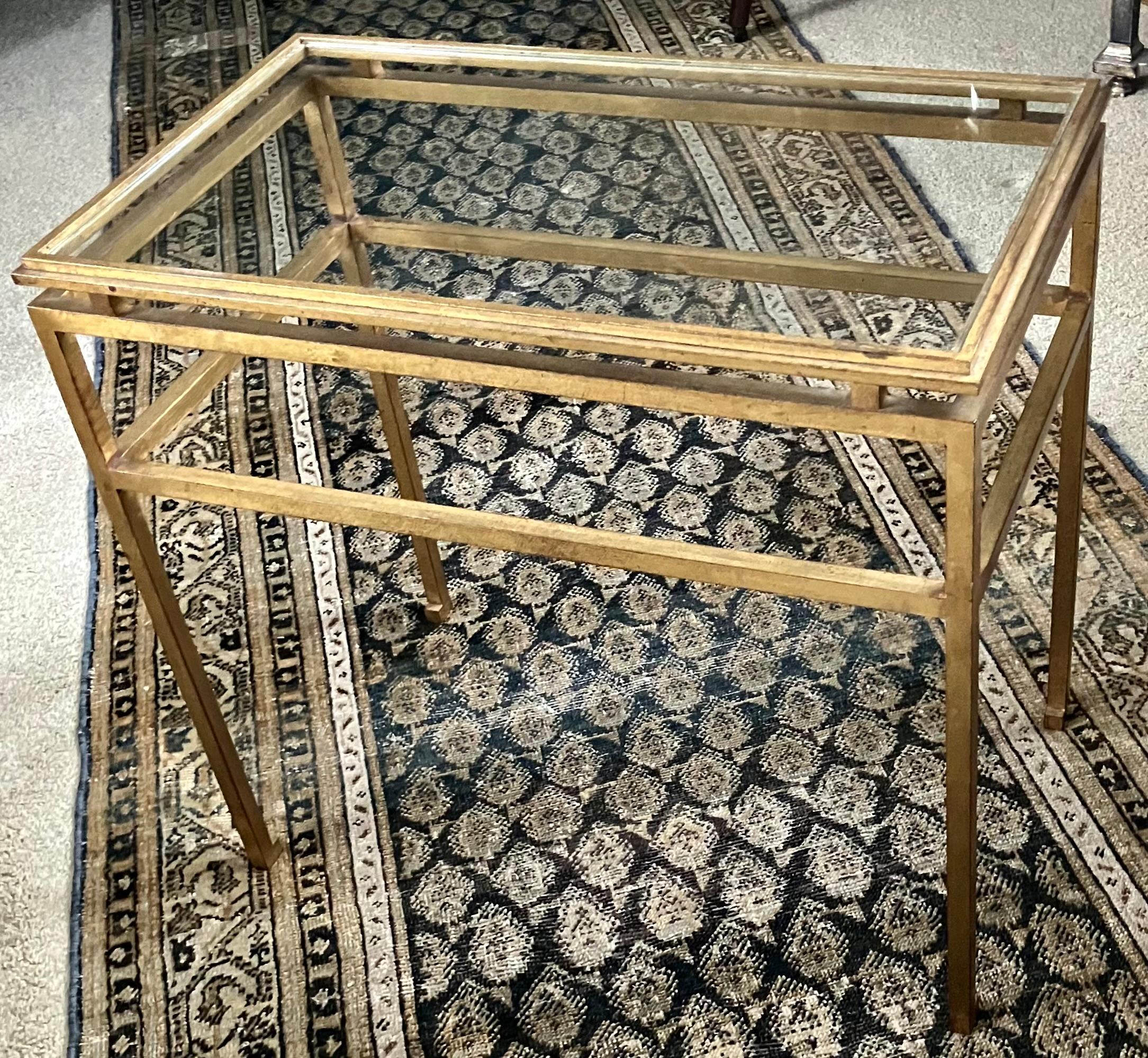 Mid-Century Modern Maison Ramsay Gilt Iron Table For Sale
