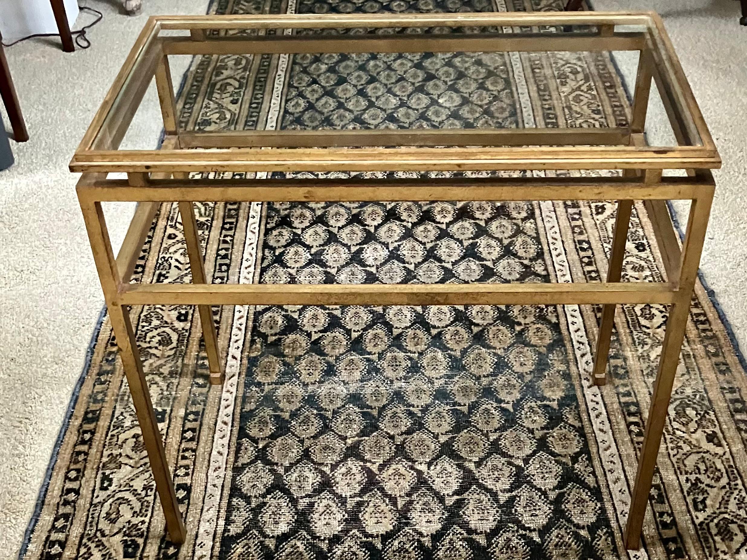 French Maison Ramsay Gilt Iron Table For Sale