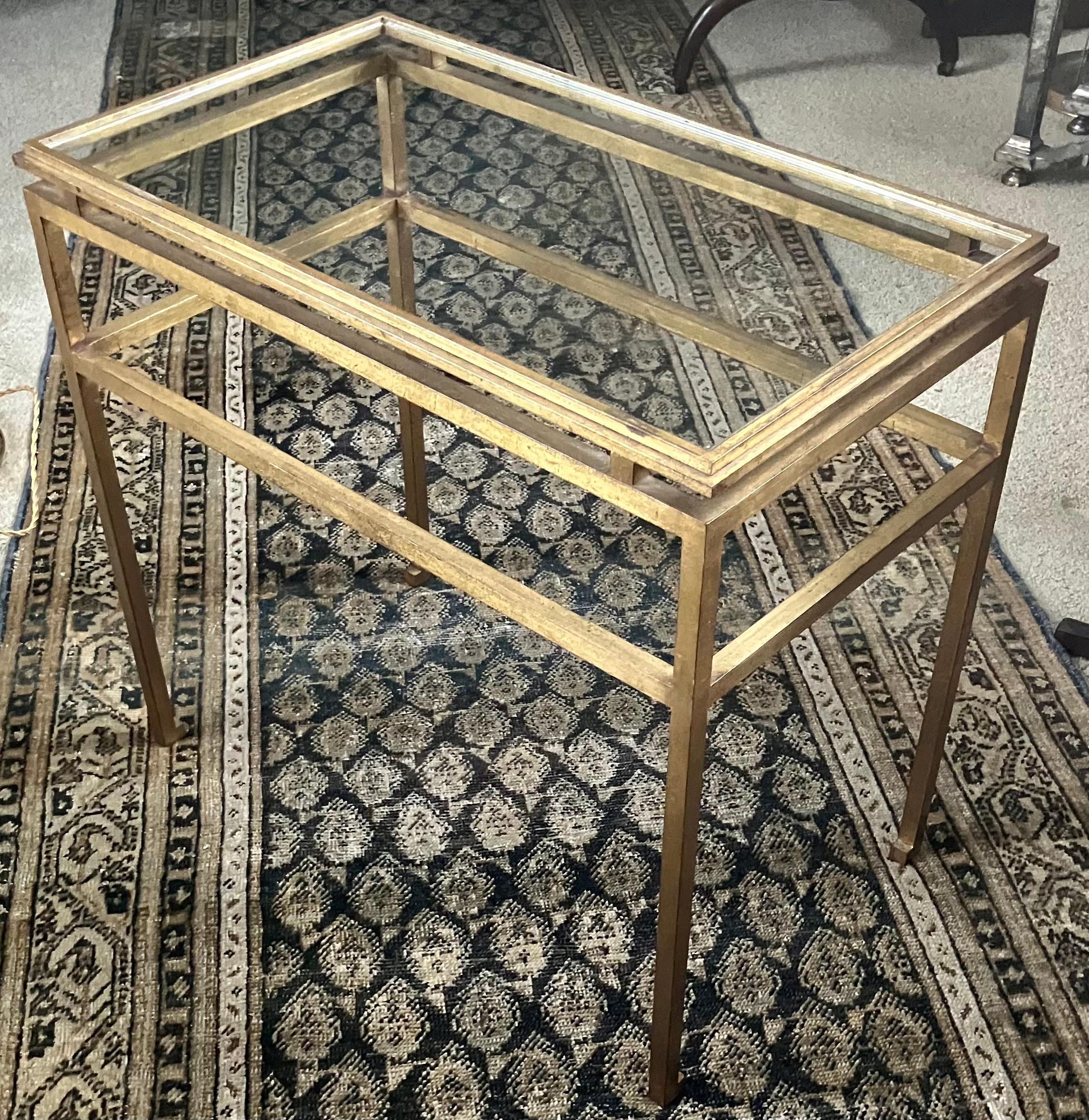 Maison Ramsay Gilt Iron Table In Good Condition For Sale In New York, NY