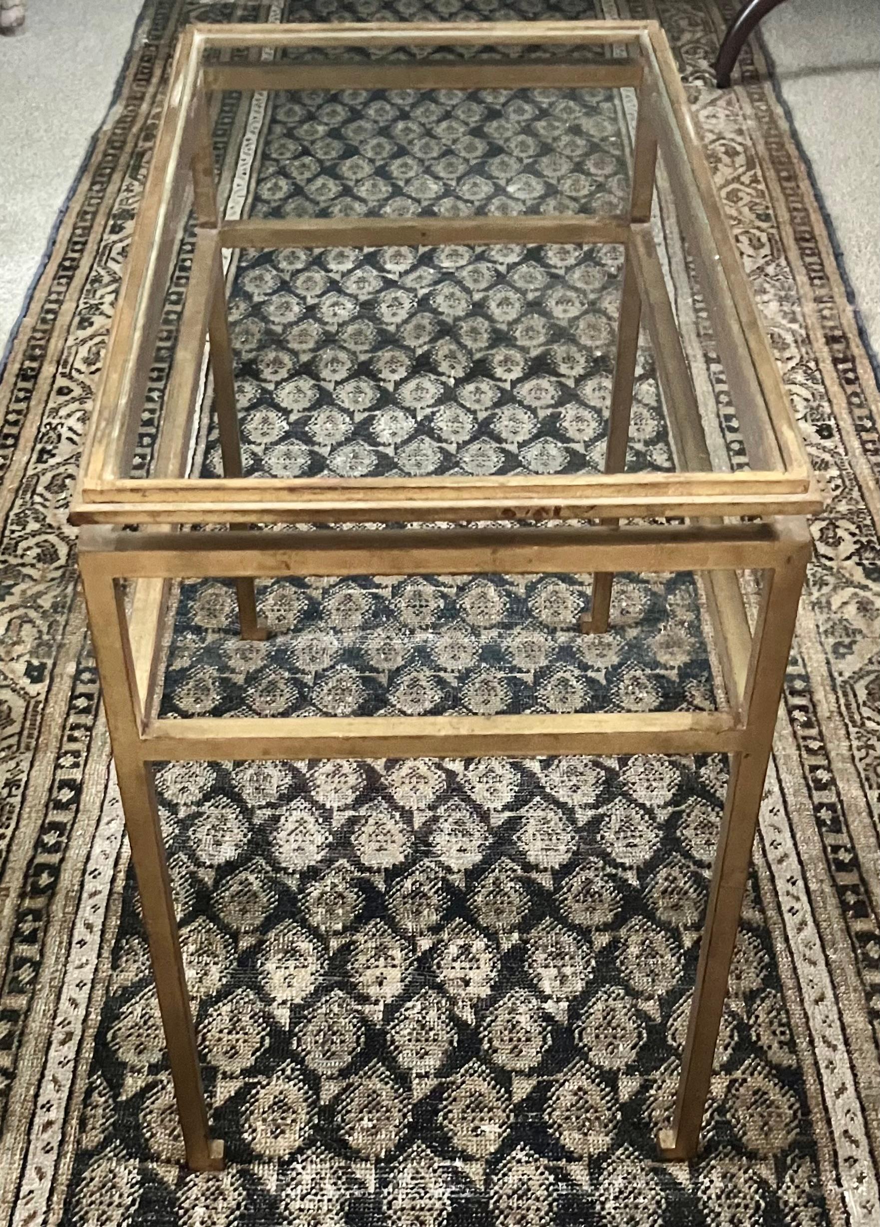 20th Century Maison Ramsay Gilt Iron Table For Sale