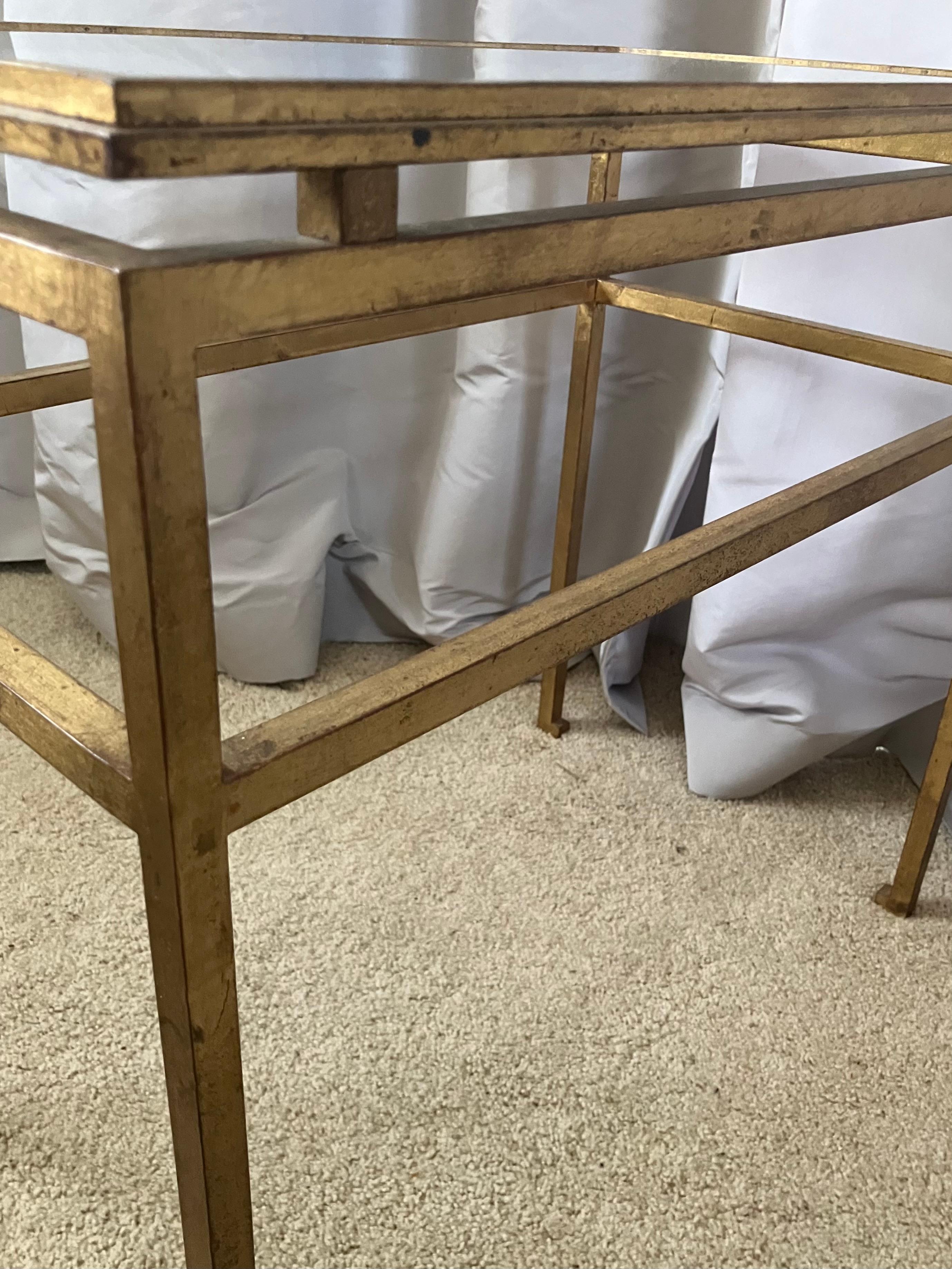 Maison Ramsay Gilt Iron Table For Sale 2