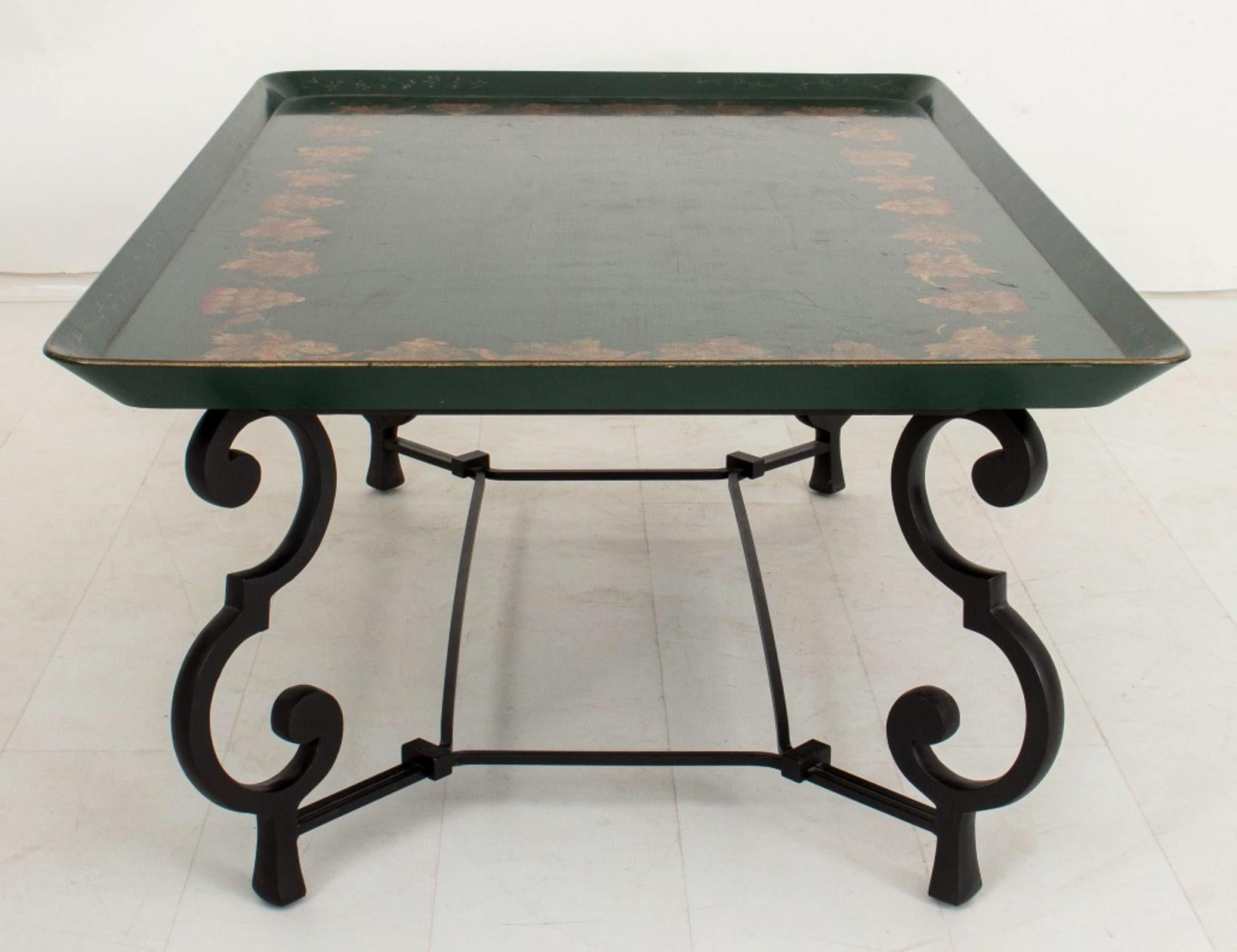 Maison Ramsay Manner Wrought Iron Tray Table In Good Condition In New York, NY