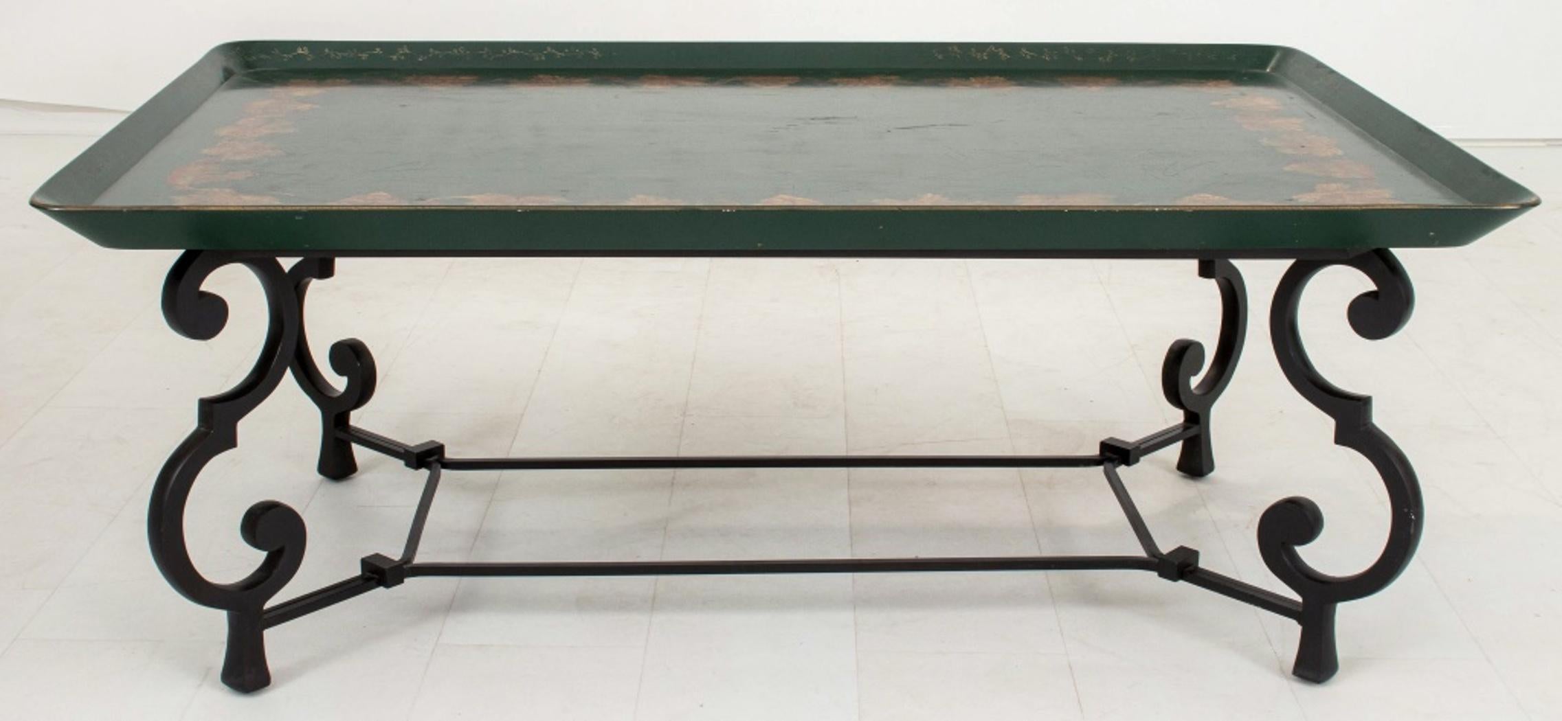 20th Century Maison Ramsay Manner Wrought Iron Tray Table