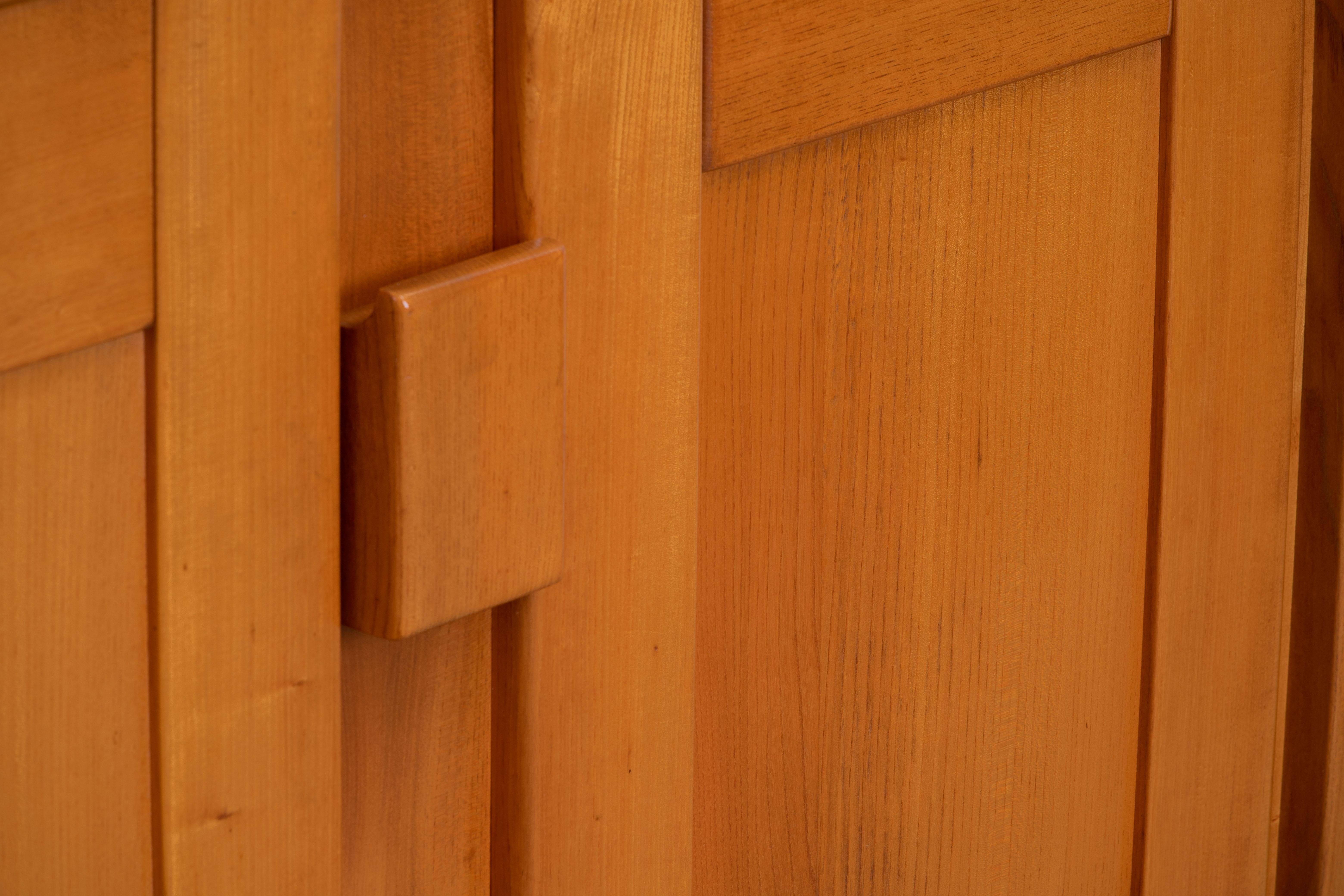 Maison Regain Attributed Sideboard in Solid Elm, France, 1970s 3