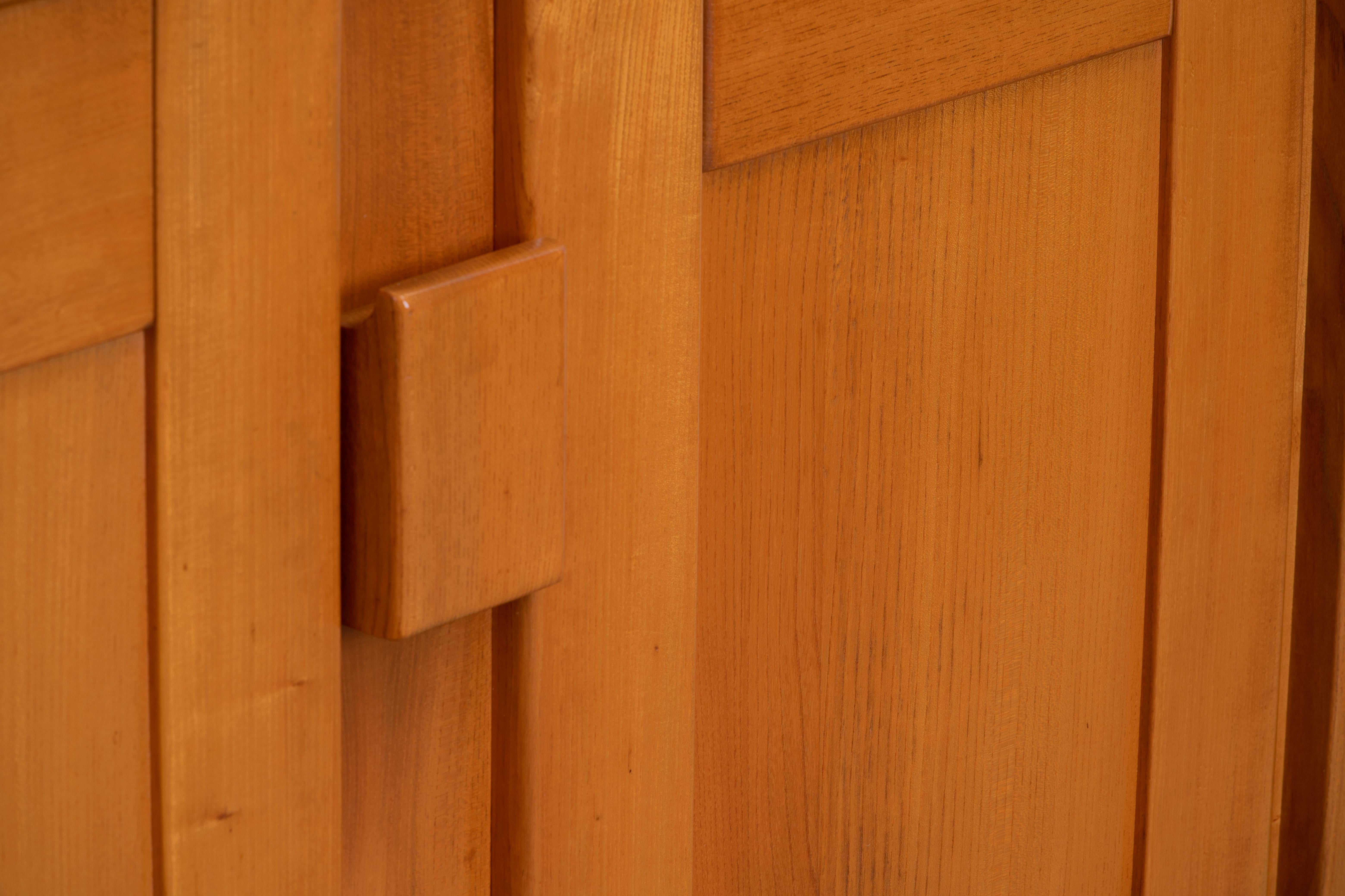 Maison Regain Attributed Sideboard in Solid Elm, France, 1970s 3