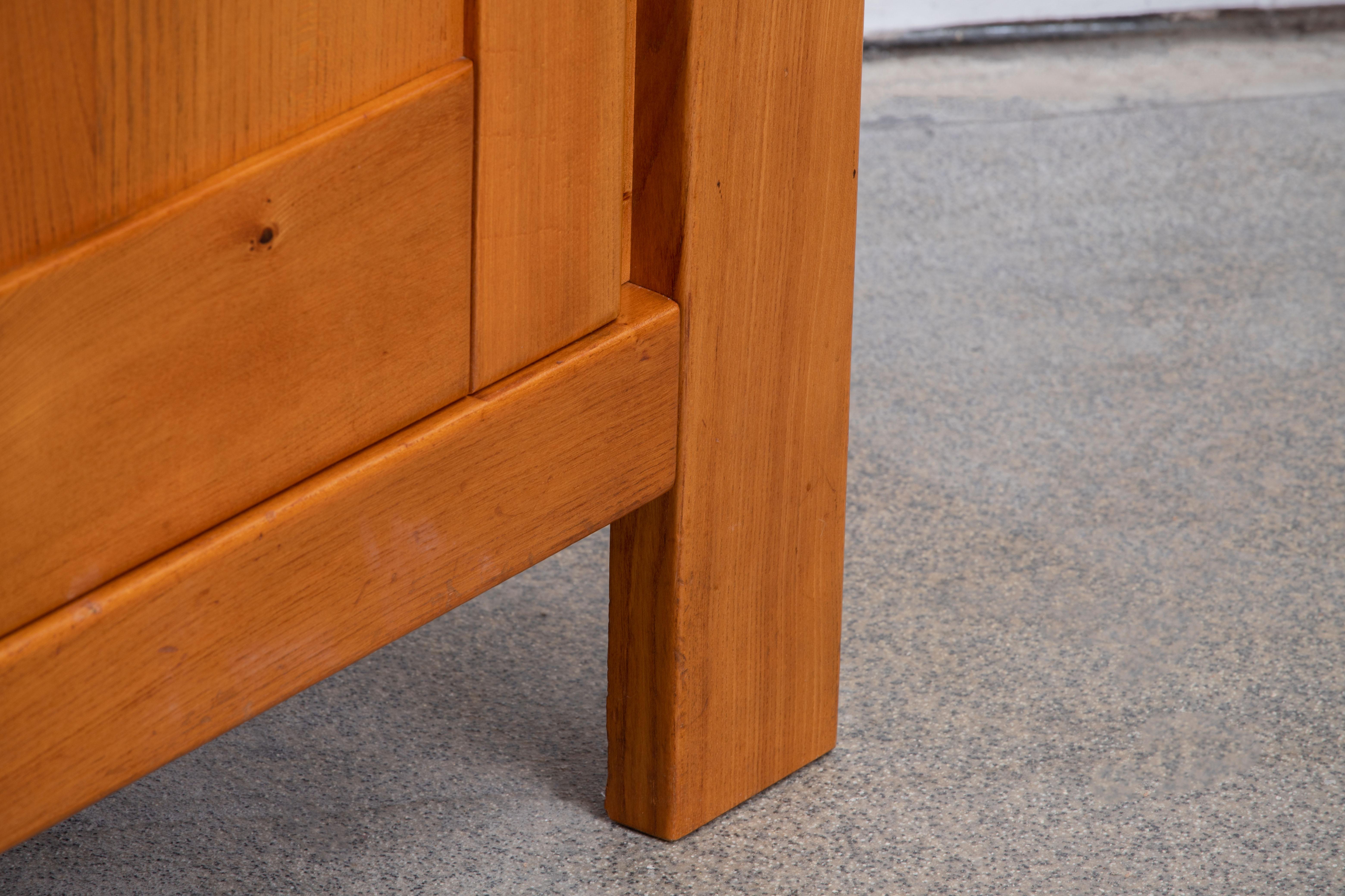 Maison Regain Attributed Sideboard in Solid Elm, France, 1970s 8