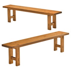 Maison Regain Benches in Solid Elm