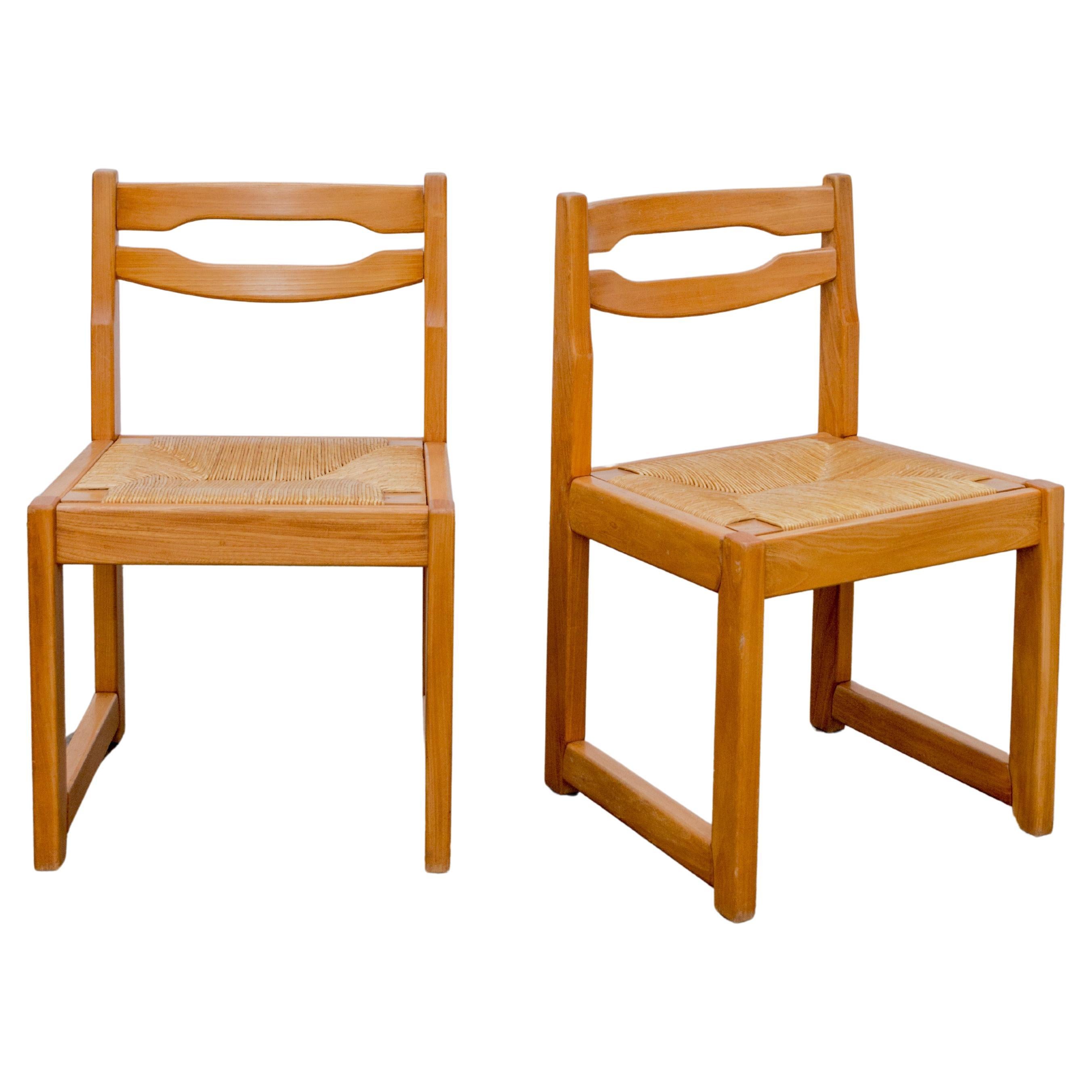 Maison Regain  Brutalist Elm + Rush Dining Chairs