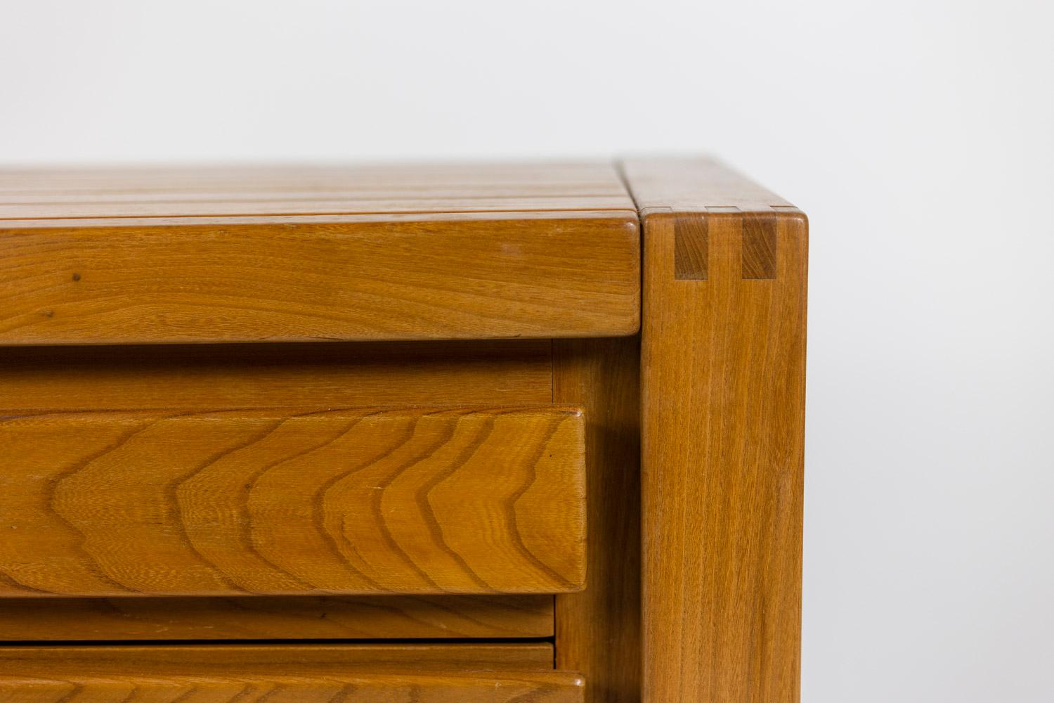 Maison Regain, Chest of Drawers in Elm, 1960’s 4
