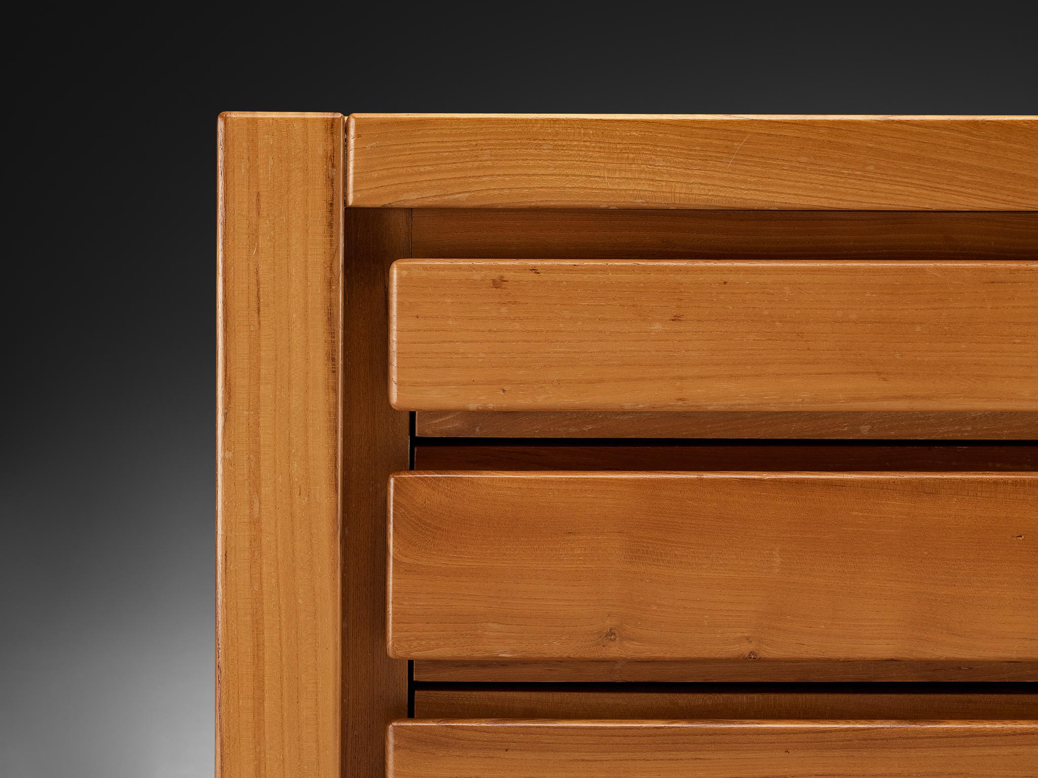 Mid-Century Modern Maison Regain Chests of Drawers or Nightstands in Solid Elm For Sale