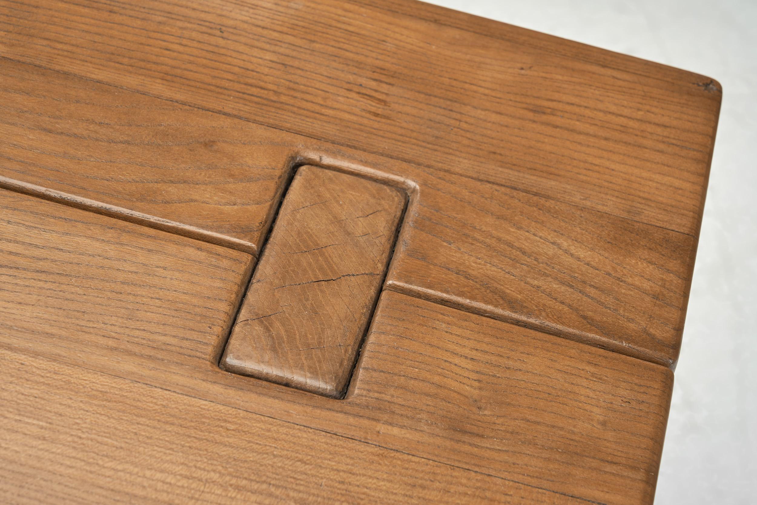 Table basse Maison Regain en orme, France, années 1980 3