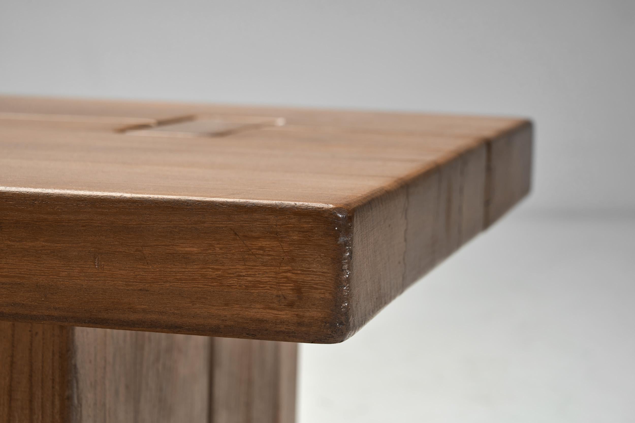 Table basse Maison Regain en orme, France, années 1980 6